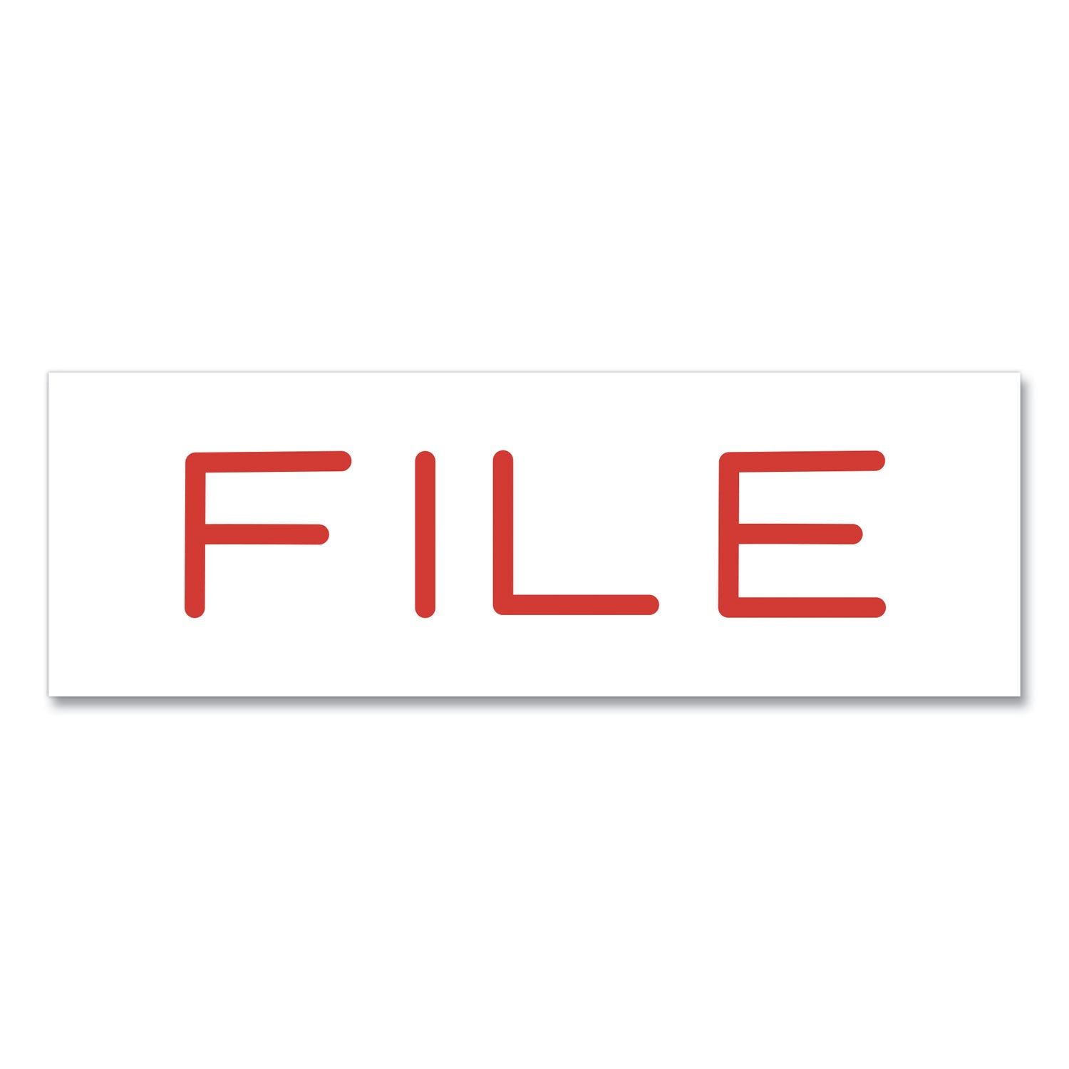 Offistamp® Pre-Inked Message Stamp, File, 1.63" X 0.38", Red Ink