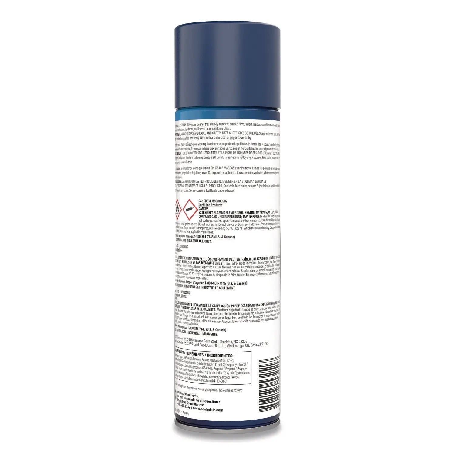 Glance Powerized Glass and Surface Cleaner, Ammonia Scent, 19 oz Aerosol Spray, 12/Carton Diversey™ Flipcost