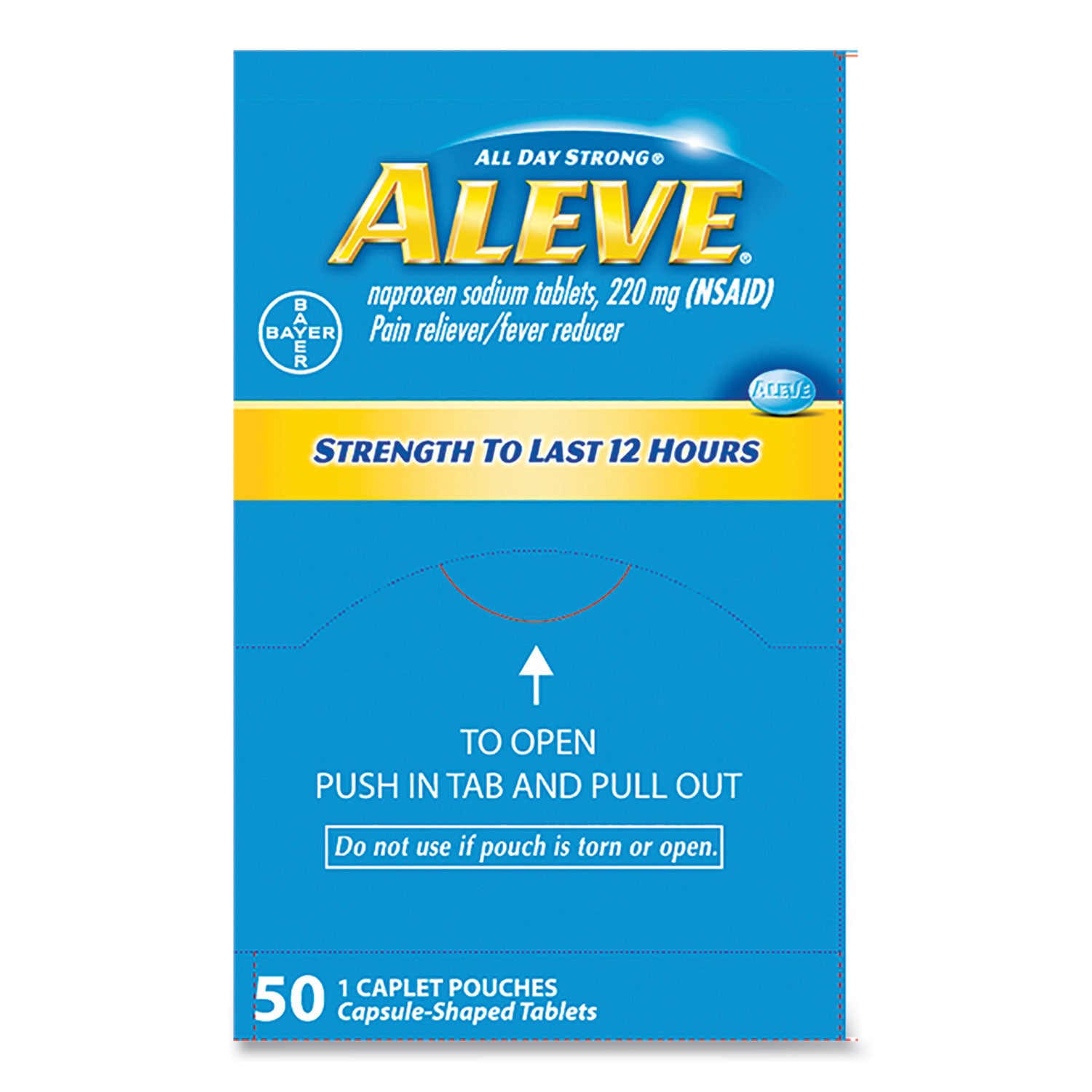 Aleve® Pain Reliever Tablets, 50 Packs/box