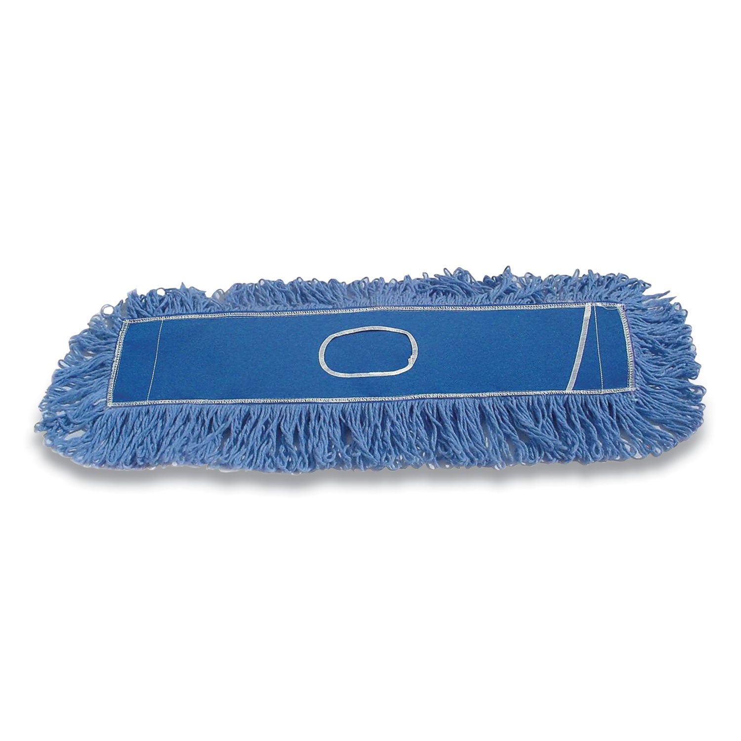 Rubbermaid® Commercial Twisted Loop Blend Dust Mop, PIC/PET Polyester, 24" x 5", Blue