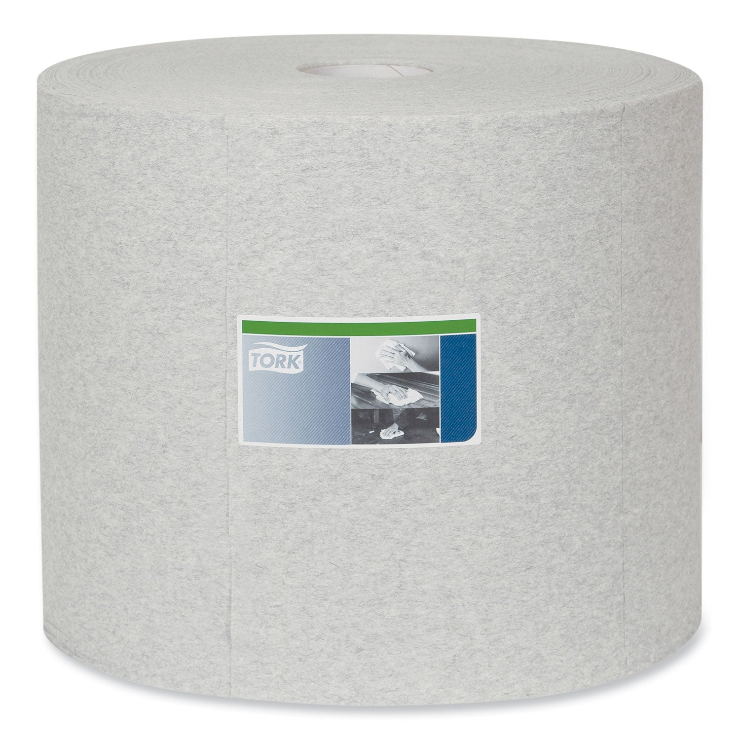 Tork® Industrial Cleaning Cloths, 1-Ply, 12.6 X 13.3, Gray, 1,050 Wipes/roll