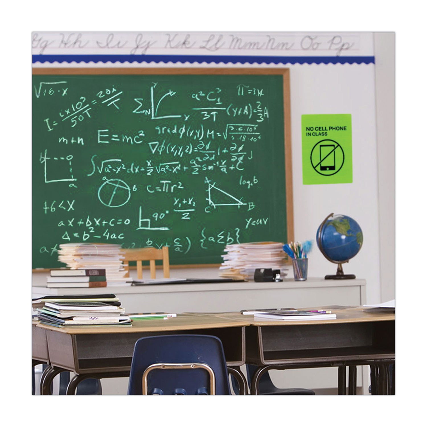 Avery® High-Visibility Permanent Laser ID Labels, 8.5 x 11, Neon Green, 100/Box