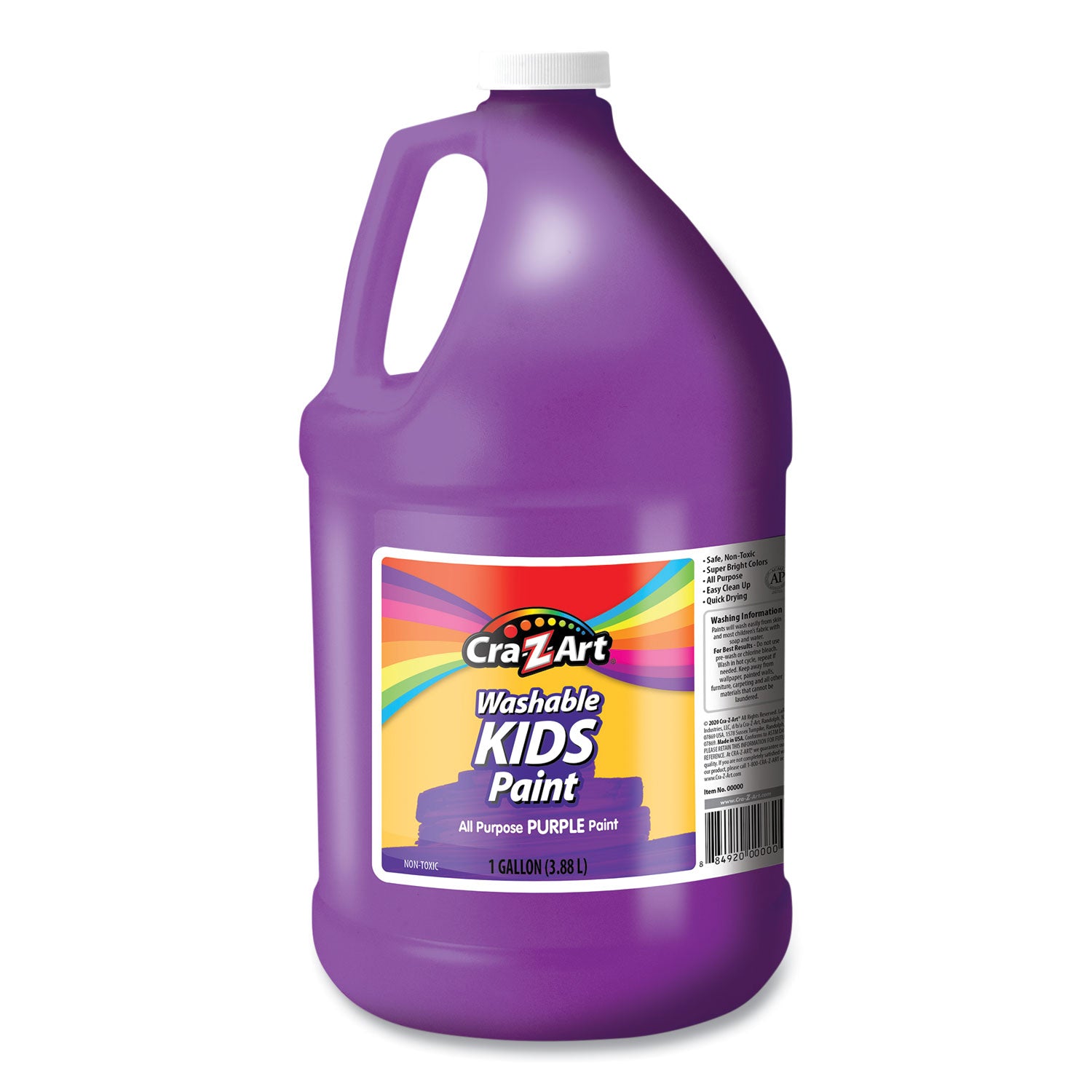 Washable Kids Paint, Purple, 1 gal Bottle