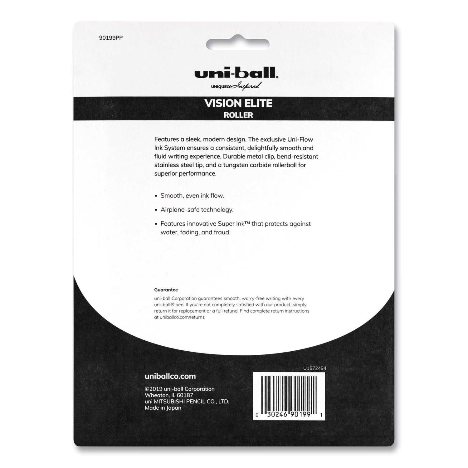 uniball® VISION ELITE Hybrid Gel Pen, Stick, Bold 0.8 mm, Assorted Ink and Barrel Colors, 8/Pack