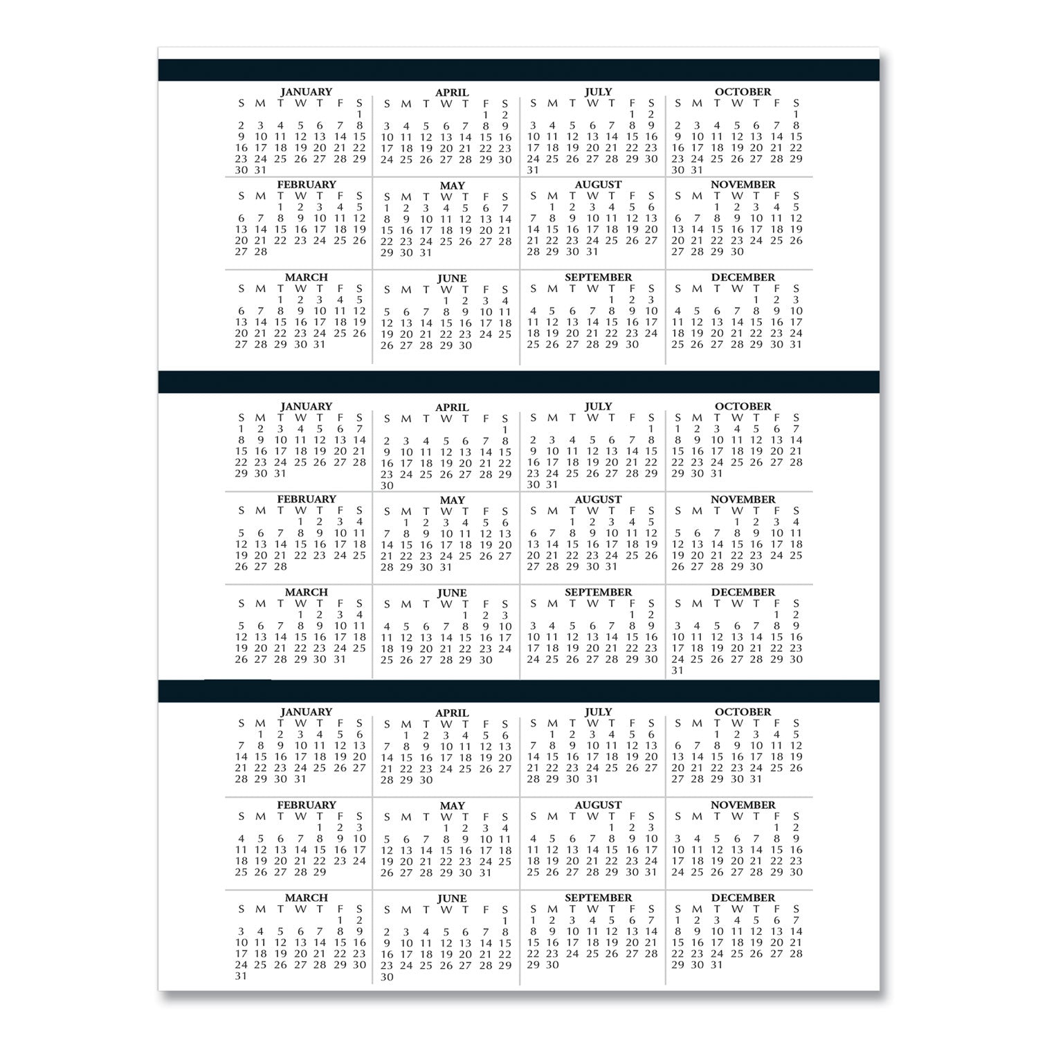 House of Doolittle™ Executive Series Four-Person Group Practice Daily Appointment Book, 11 x 8.5, Black Hard Cover, 12-Month (Jan to Dec): 2025