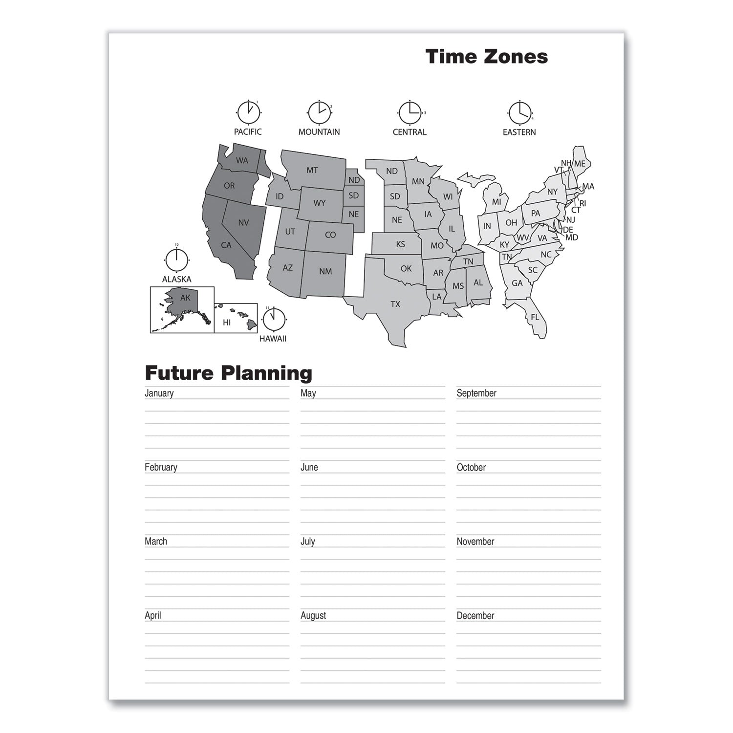 House of Doolittle™ Recycled Monthly 5-Year/62-Month Planner, 11 x 8.5, Black Cover, 62-Month: Dec 2024 to Jan 2030