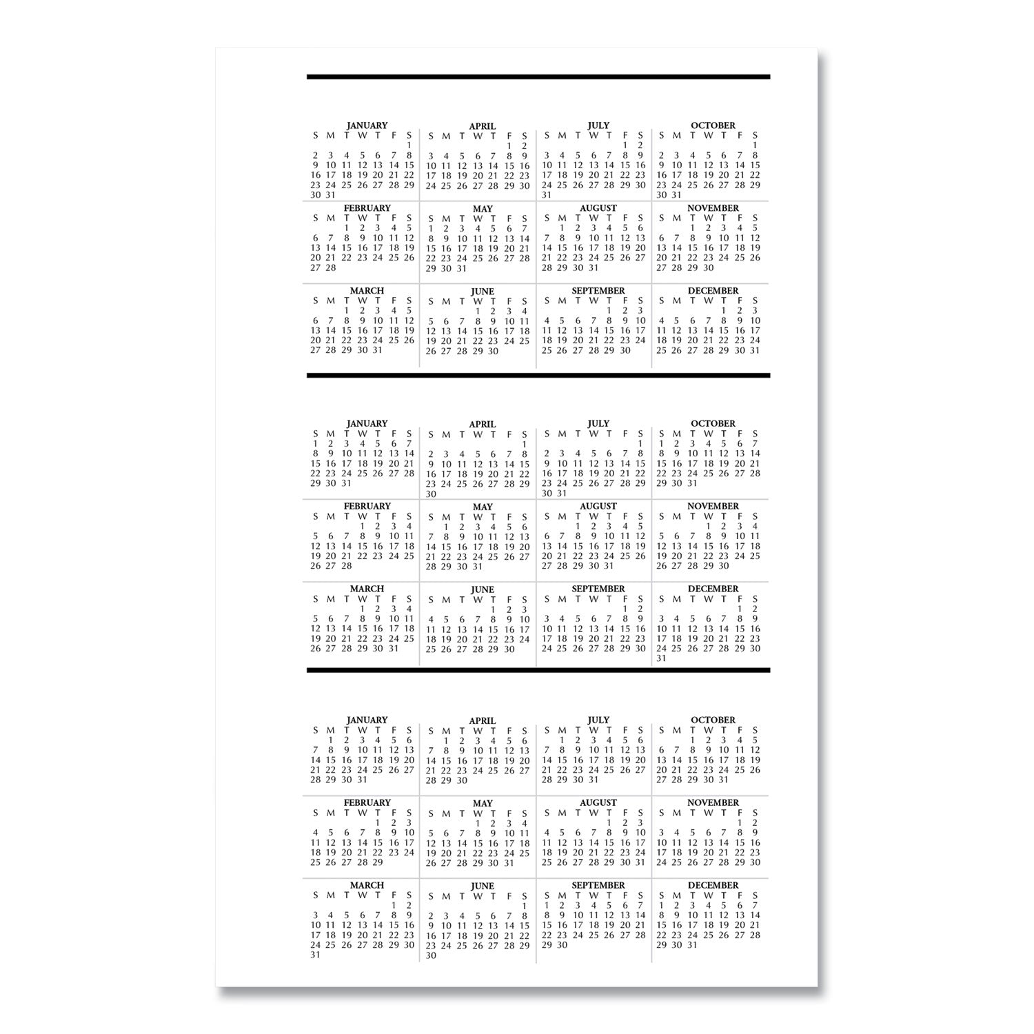 House of Doolittle™ Memo Size Daily Appointment Book with 15-Minute Schedule, 8 x 5, Black Cover, 12-Month (Jan to Dec): 2025