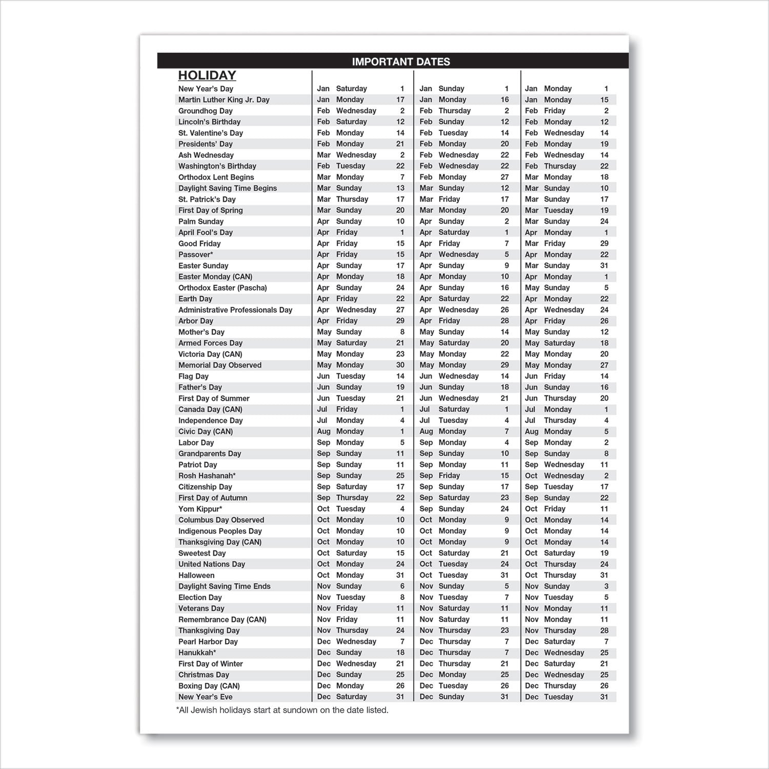 House of Doolittle™ 24/7 Recycled Daily Appointment Book/Monthly Planner, 10 x 7, Black Cover, 12-Month (Jan to Dec): 2025