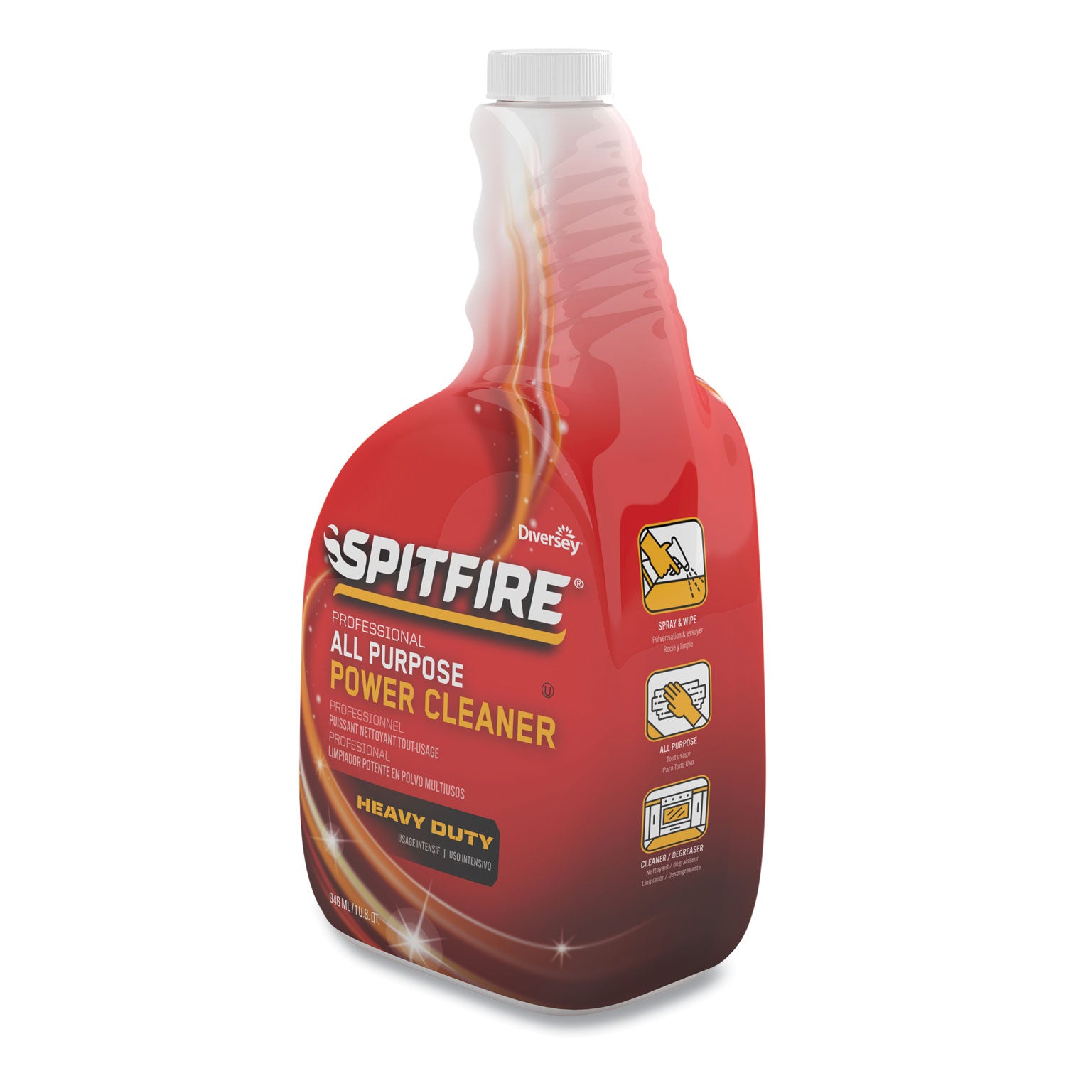 Diversey™ Spitfire All Purpose Power Cleaner, Liquid, 32 Oz Spray Bottle, 4/carton