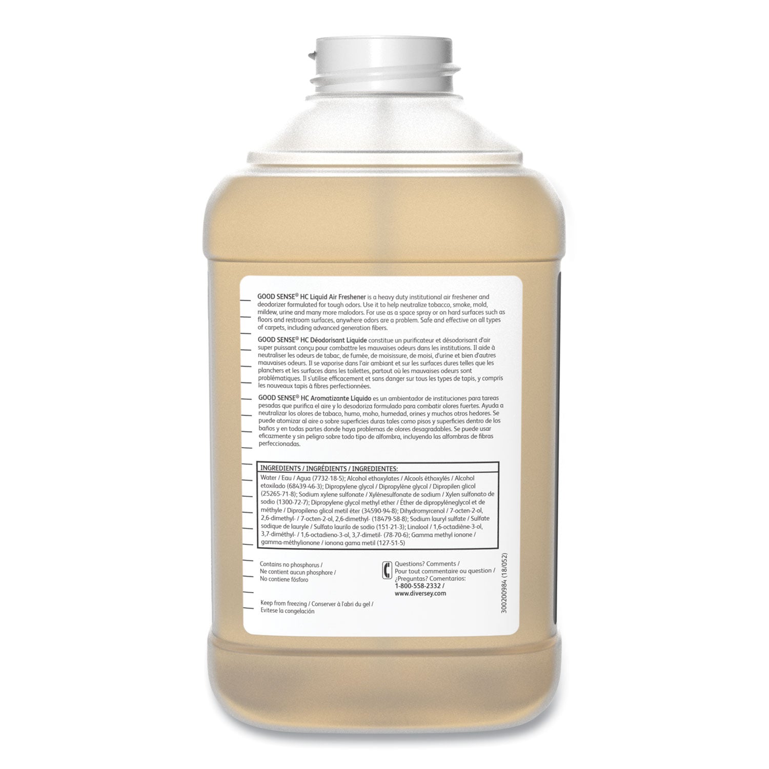 Diversey™ Good Sense Liquid Odor Counteractant, Clean and Fresh, 84.5 oz, 2/Carton