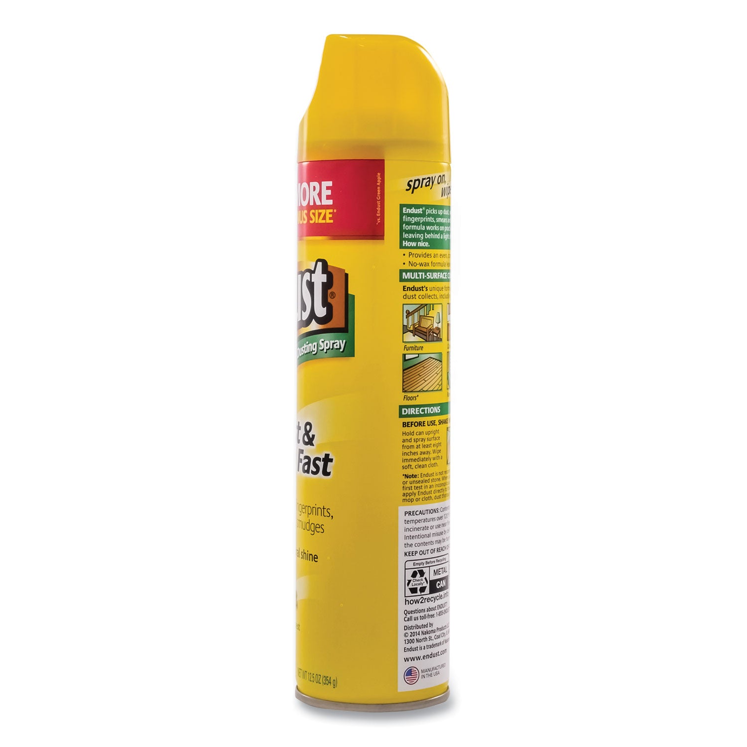 Diversey™ Endust Multi-Surface Dusting And Cleaning Spray, Lemon Zest, 12.5 Oz Aerosol Spray