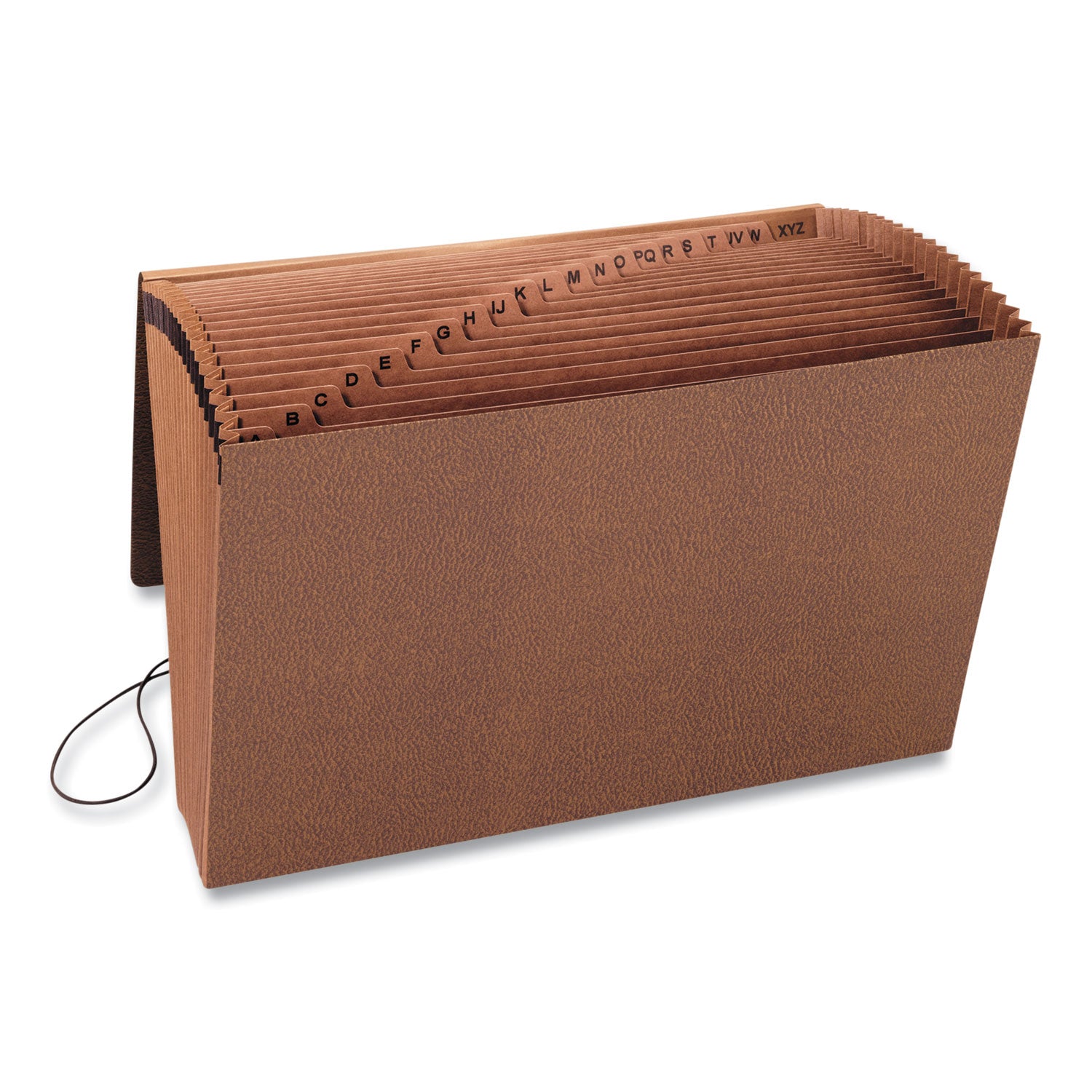 Smead TUFF Expanding Wallet, 21 Sections, Elastic Cord Closure, 1/21-Cut Tabs, Legal Size, Redrope