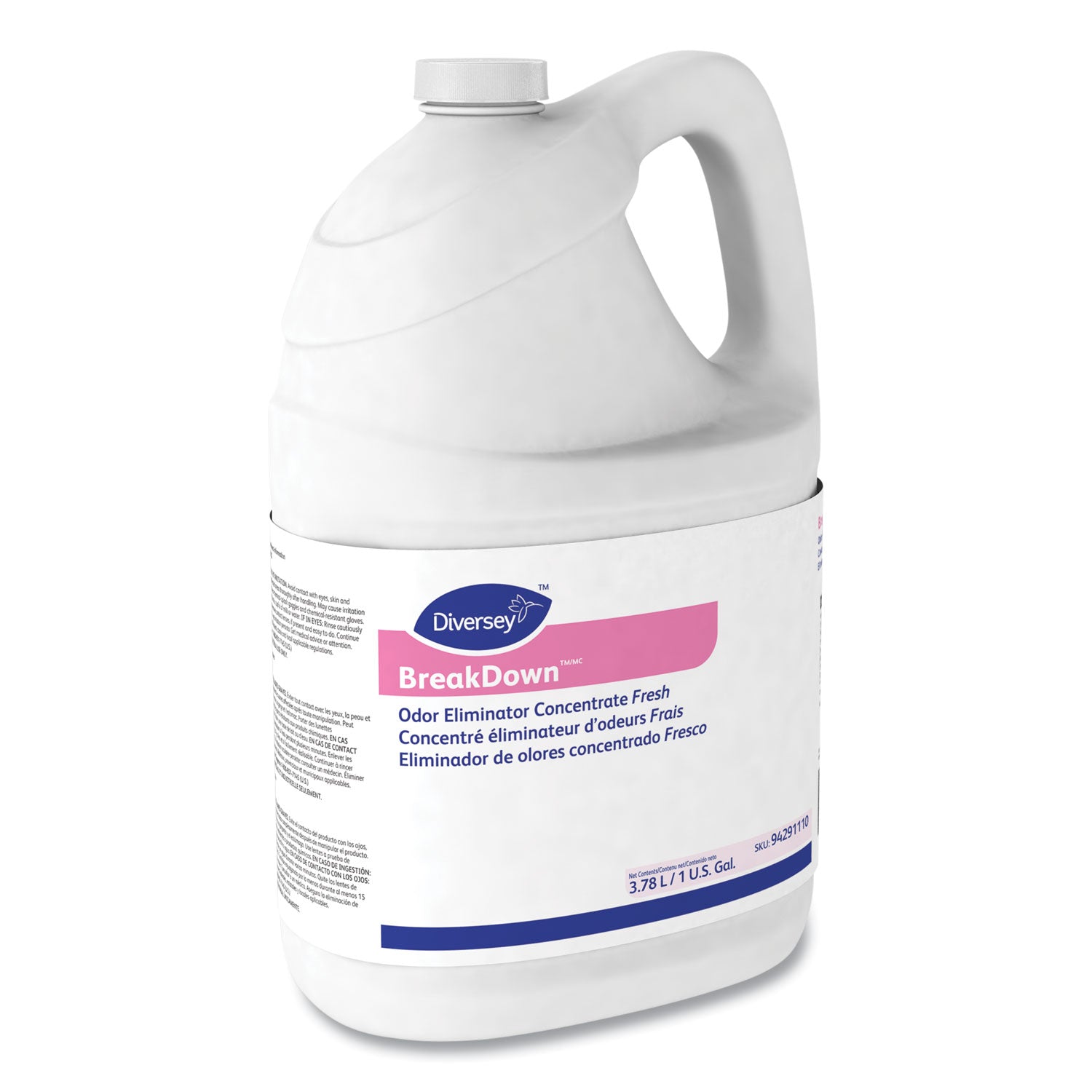 Diversey™ Breakdown Odor Eliminator, Fresh Scent, Liquid, 1 Gal Bottle