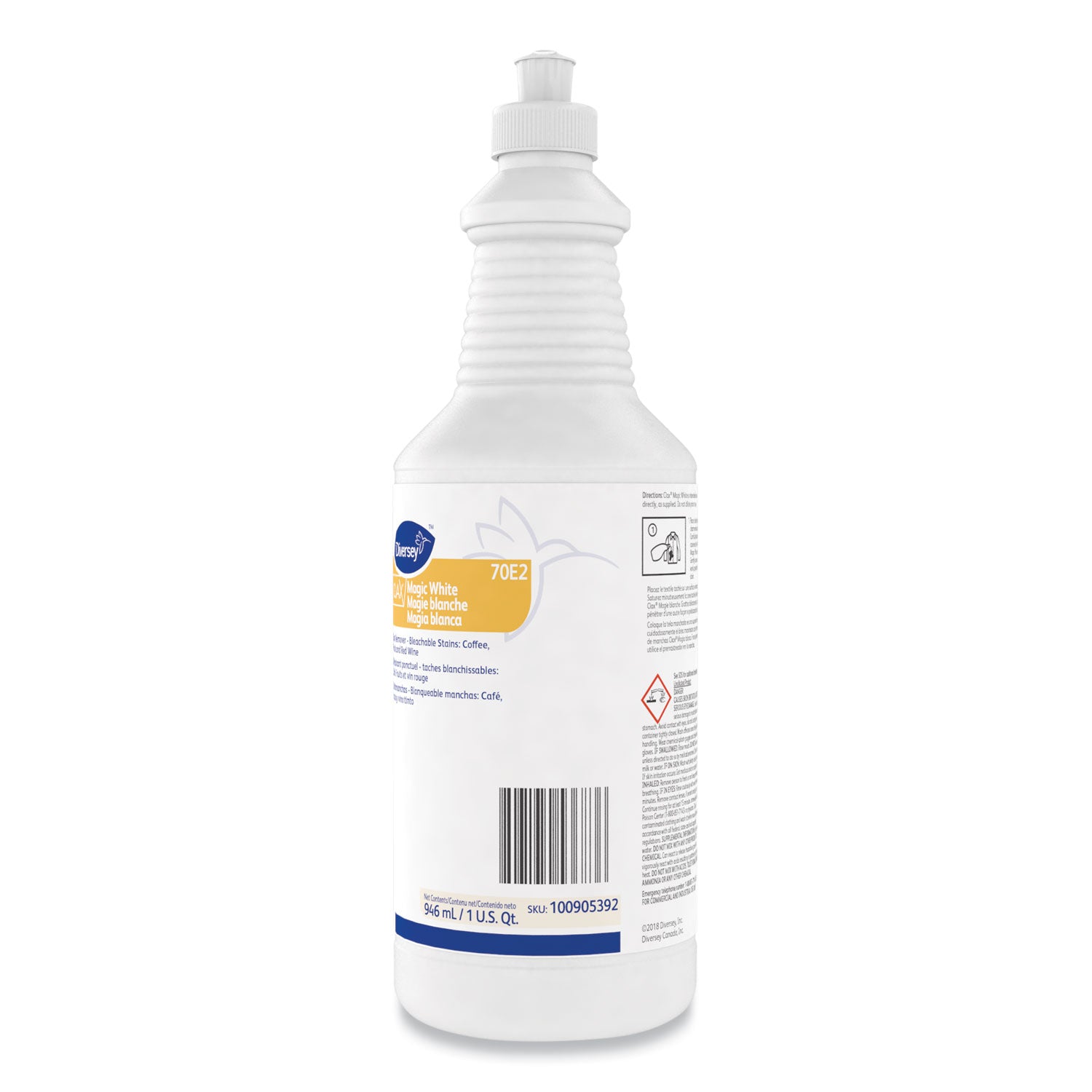 Diversey™ Clax Magic White, Liquid, 32 oz, 6/Carton