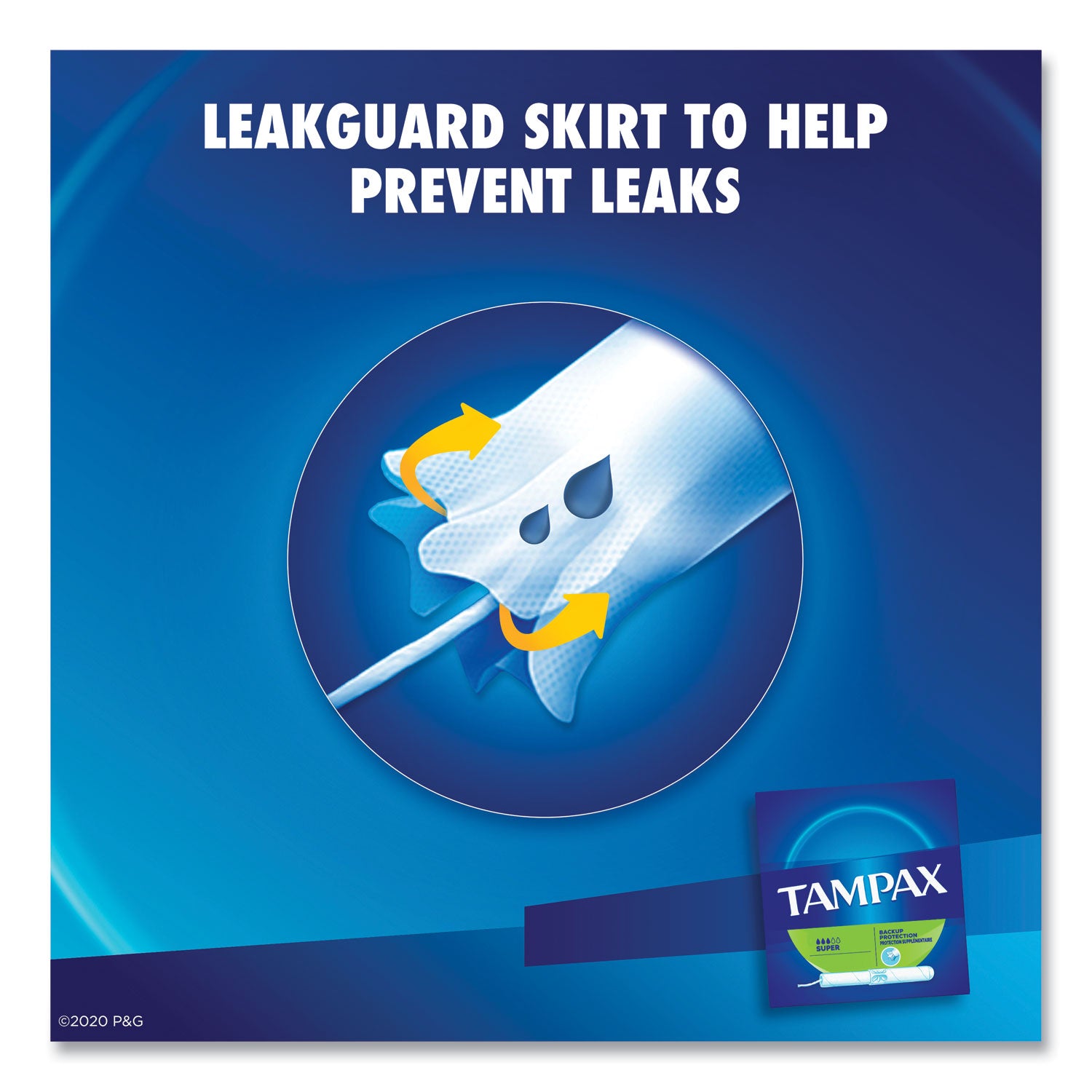 Tampax® Cardboard Applicator Tampons, Super, 10/box