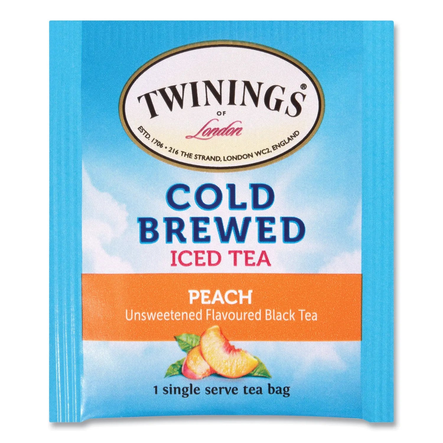 Cold Brew Iced Tea Bags, Peach, 0.07 oz Tea Bag, 20/Box TWININGS® Flipcost