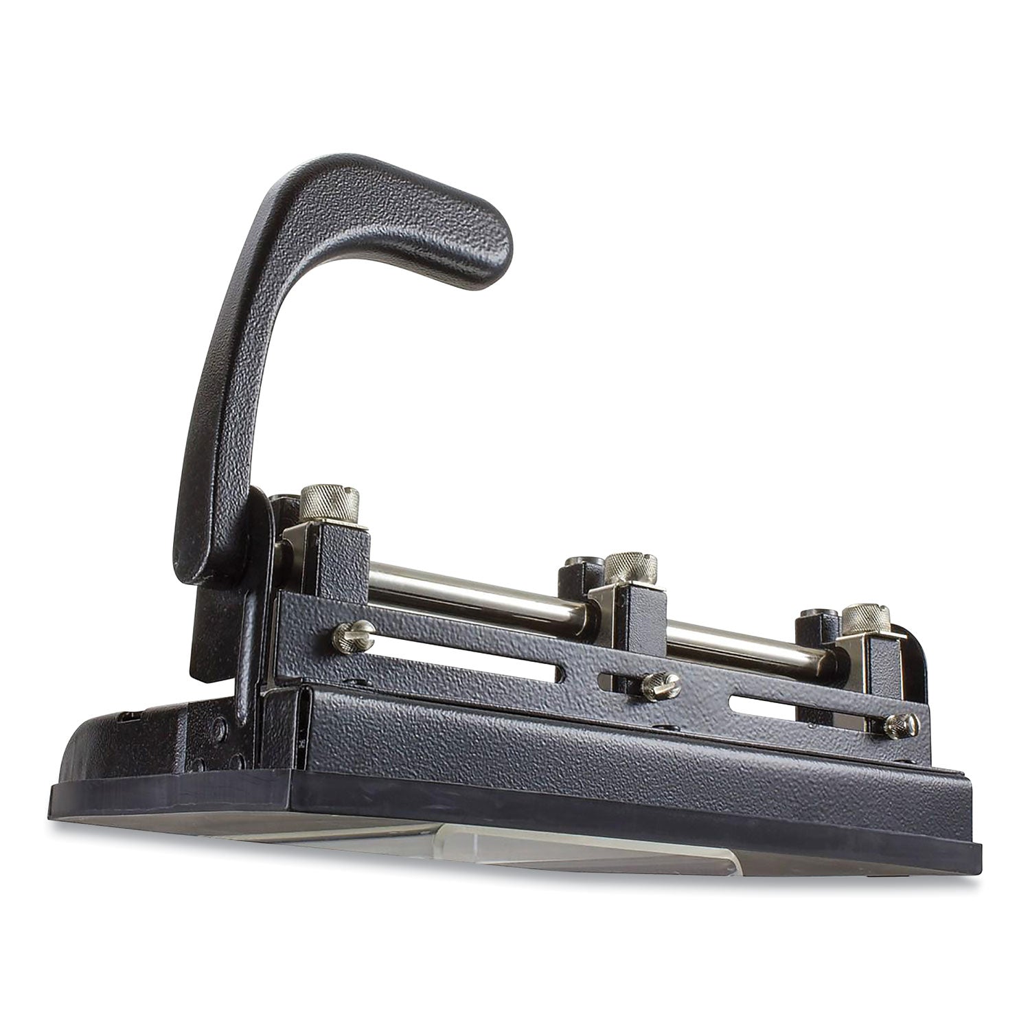 Officemate 32-Sheet Heavy-Duty Two-Three-Hole Punch With Lever Handle, 9/32" Holes, Black