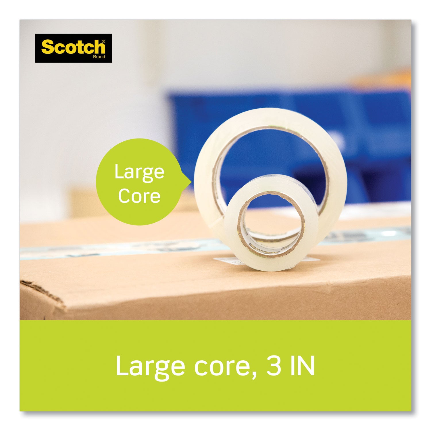 Scotch® Sure Start Packaging Tape With Dispenser, 3" Core, 1.88" X 38.2 Yds, Clear