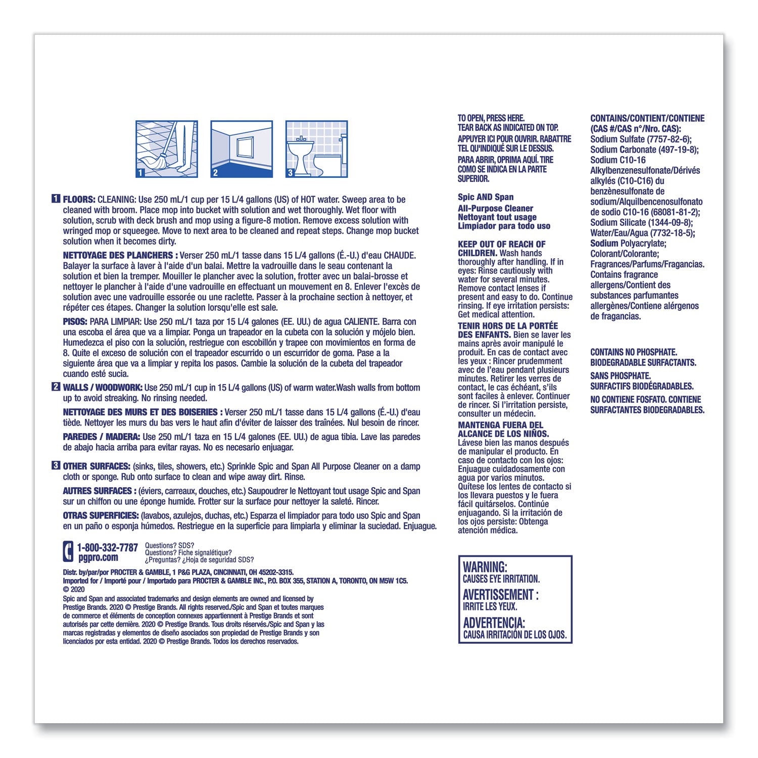 Spic and Span® All-Purpose Floor Cleaner, 27 Oz Box