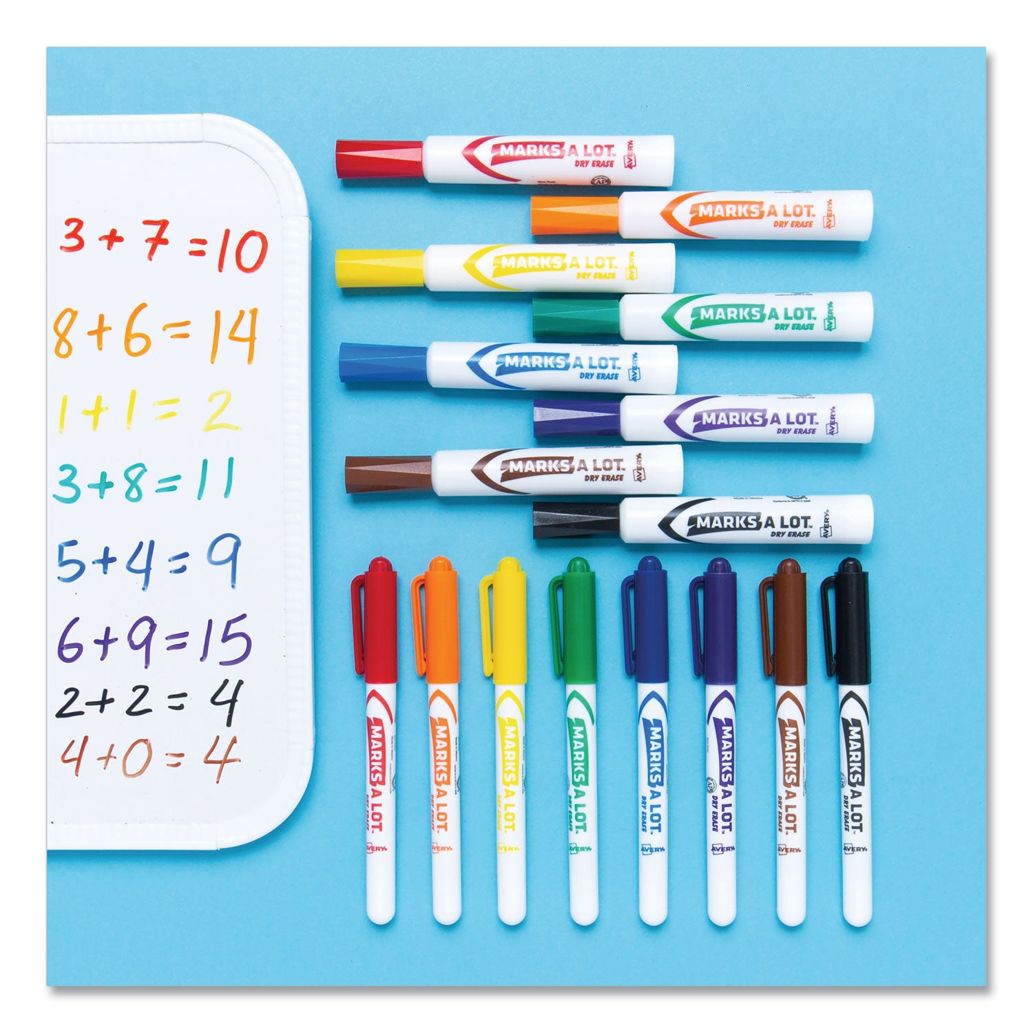 Avery® Marks A Lot Pen-Style Dry Erase Markers, Medium Bullet Tip, Assorted Colors, 4/set (24459)