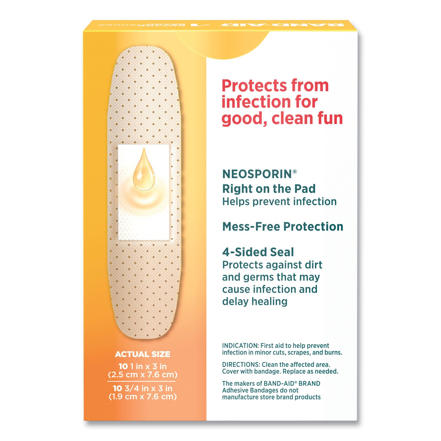 BAND-AID® Antibiotic Adhesive Bandages, Assorted Sizes, 20/box