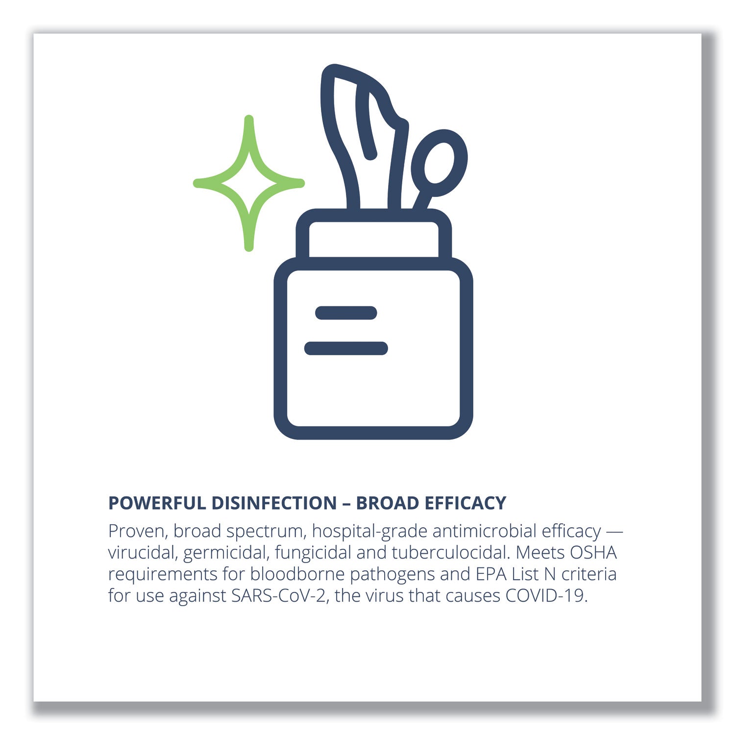 Wexford Labs CleanCide Disinfecting Wipes, 1-Ply, 8 x 5.5, Fresh Scent, White, 400/Tub, 4 Tubs/Carton