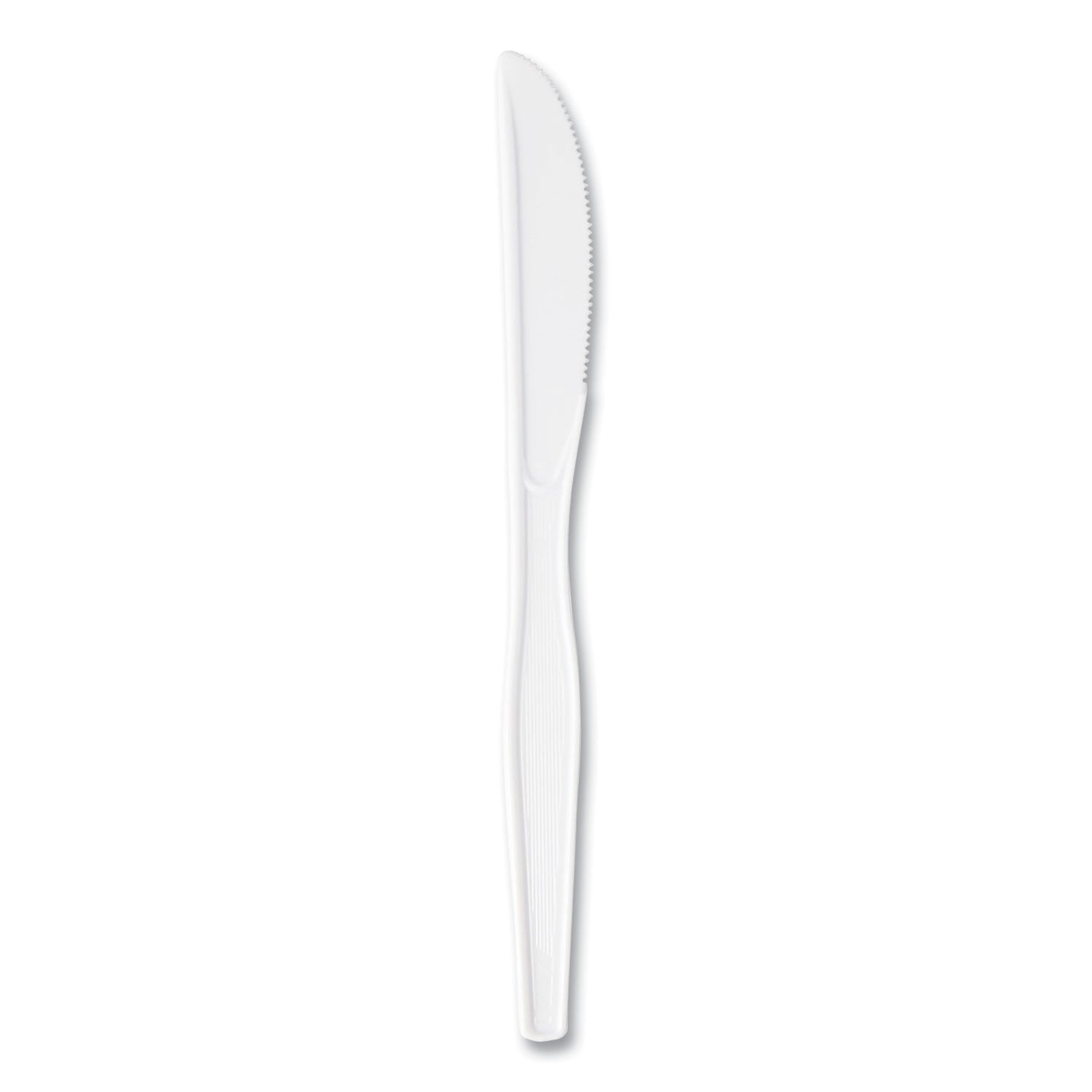 Dixie® Plastic Cutlery, Heavyweight Knife, 7.5", White, 1,000/Carton
