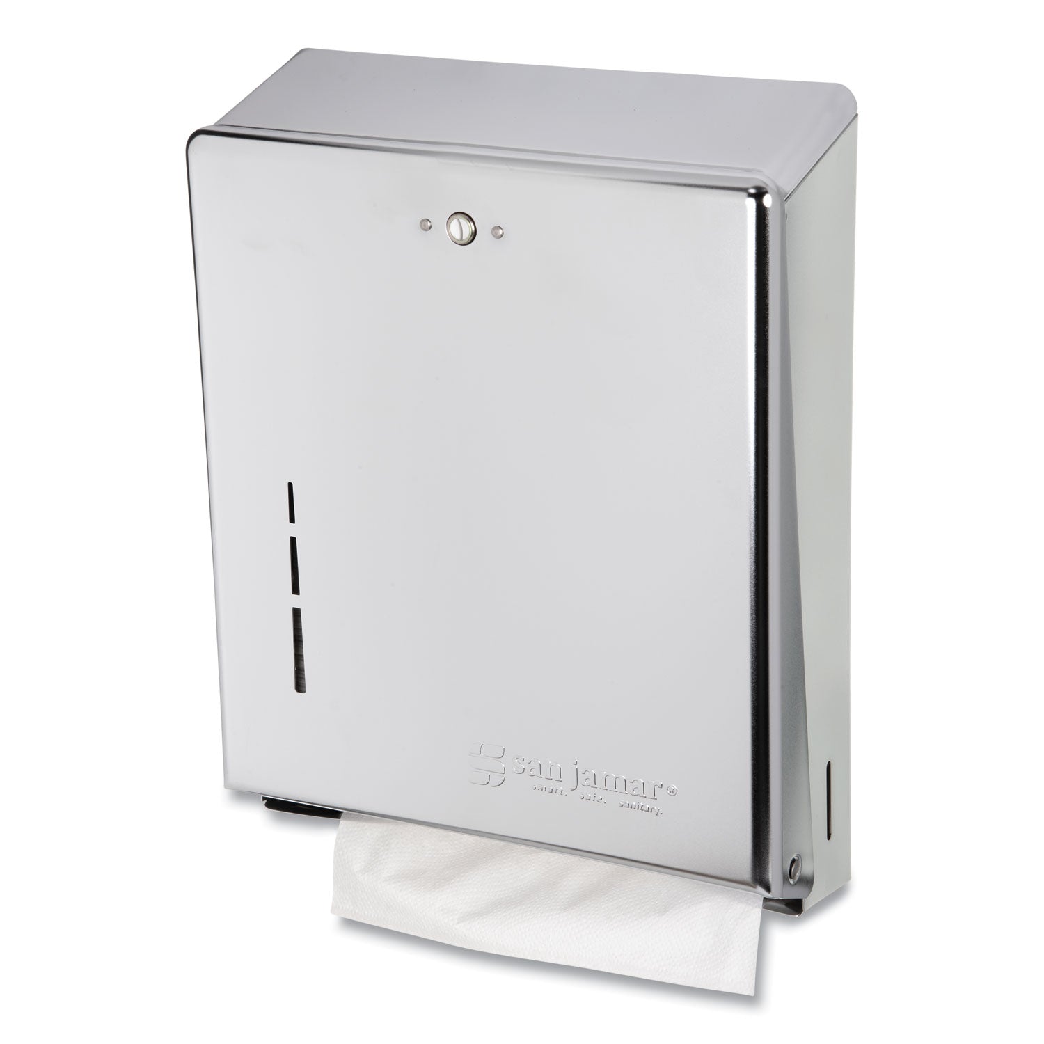 San Jamar® C-Fold/multifold Towel Dispenser, 11.38 X 4 X 14.75, Chrome