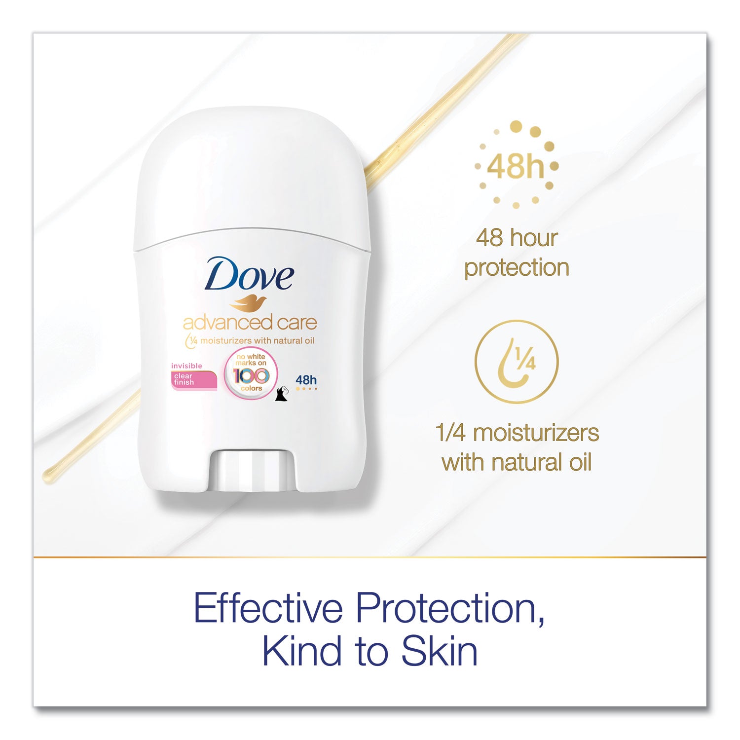 Dove® Invisible Solid Antiperspirant Deodorant, Floral Scent, 0.5 Oz, 36/carton