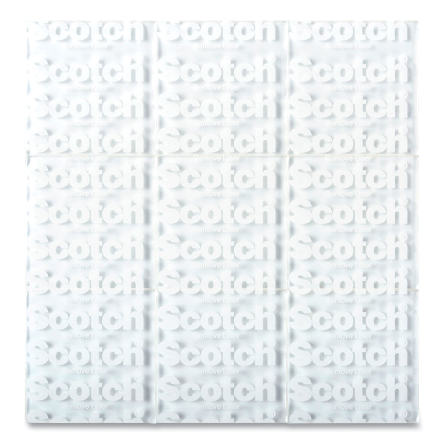 Scotch® Restickable Mounting Tabs, Removable, Repositionable, Holds Up To 1 Lb (4 Tabs), 1 X 1, Clear, 18/pack