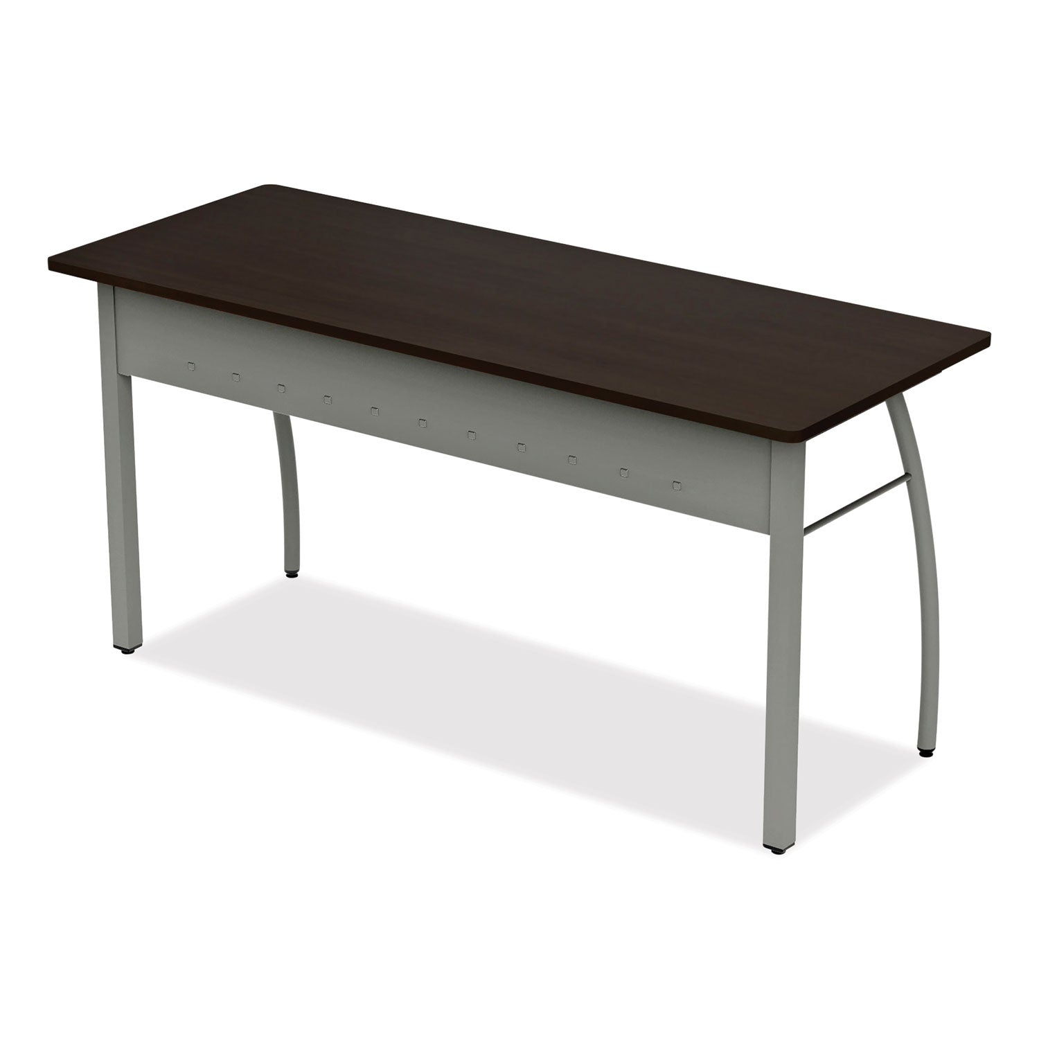 Linea Italia® Trento Line Rectangular Desk, 59.13" X 23.63" X 29.5", Mocha