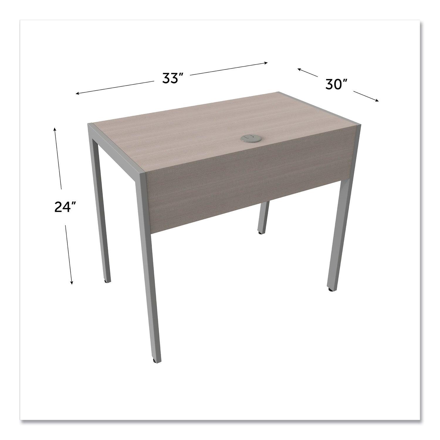 Linea Italia® Klin Desk, 33" X 19" X 29.5", Ash