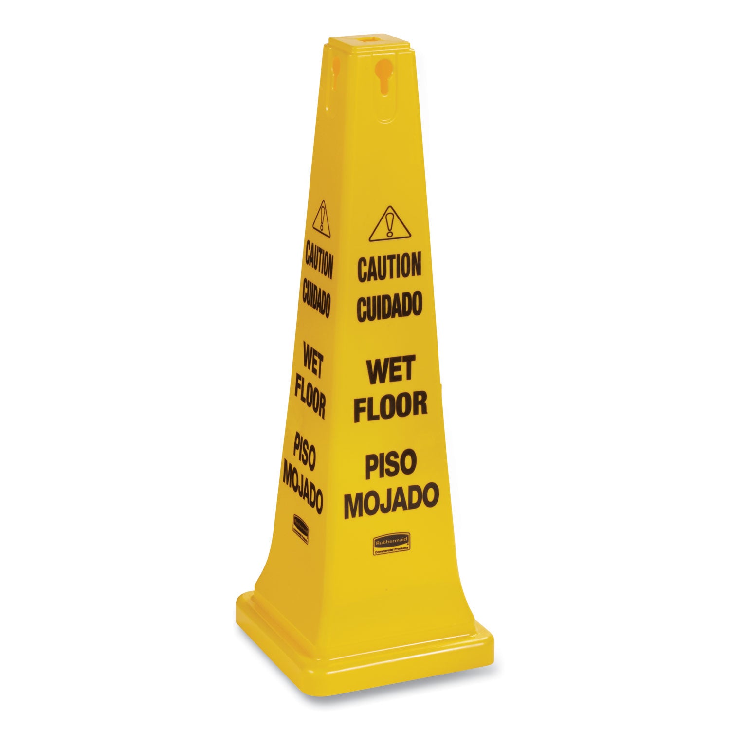 Rubbermaid® Commercial Multilingual Wet Floor Safety Cone, 12.25 X 12.25 X 36