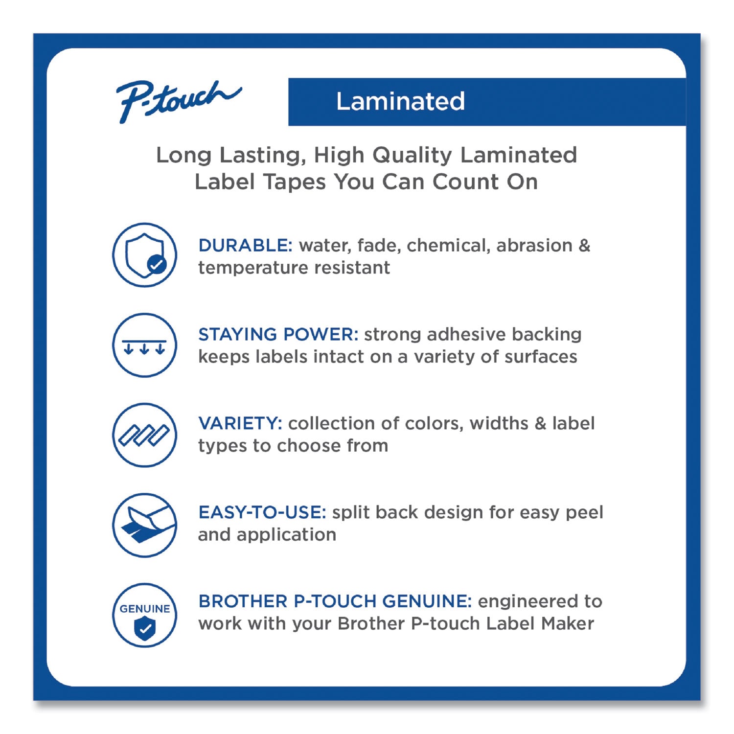 Brother P-Touch® Tze Standard Adhesive Laminated Labeling Tape, 0.7" X 26.2 Ft, Black On Red