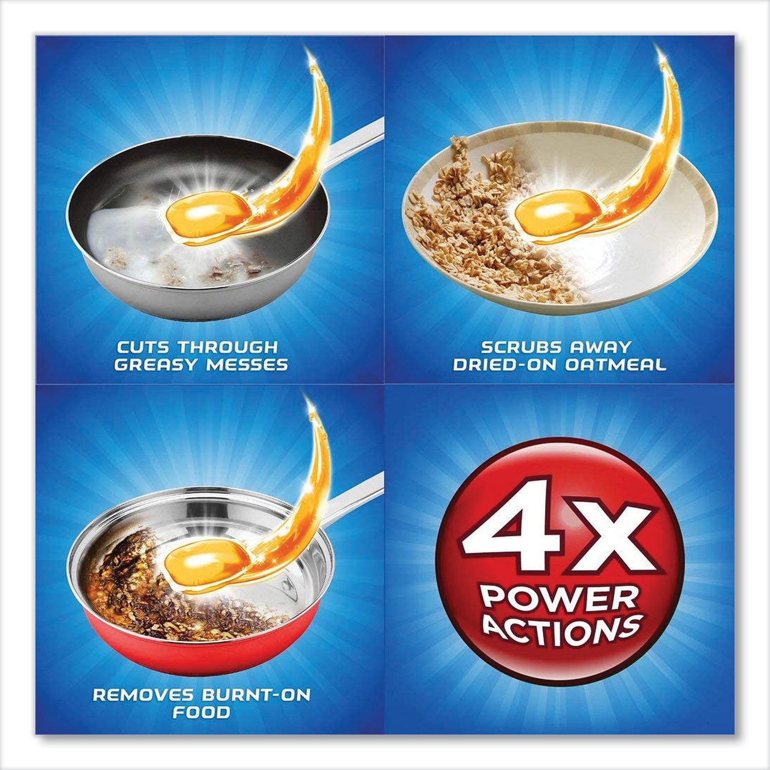 FINISH® Dish Detergent Gelpacs, Orange Scent, 54/box