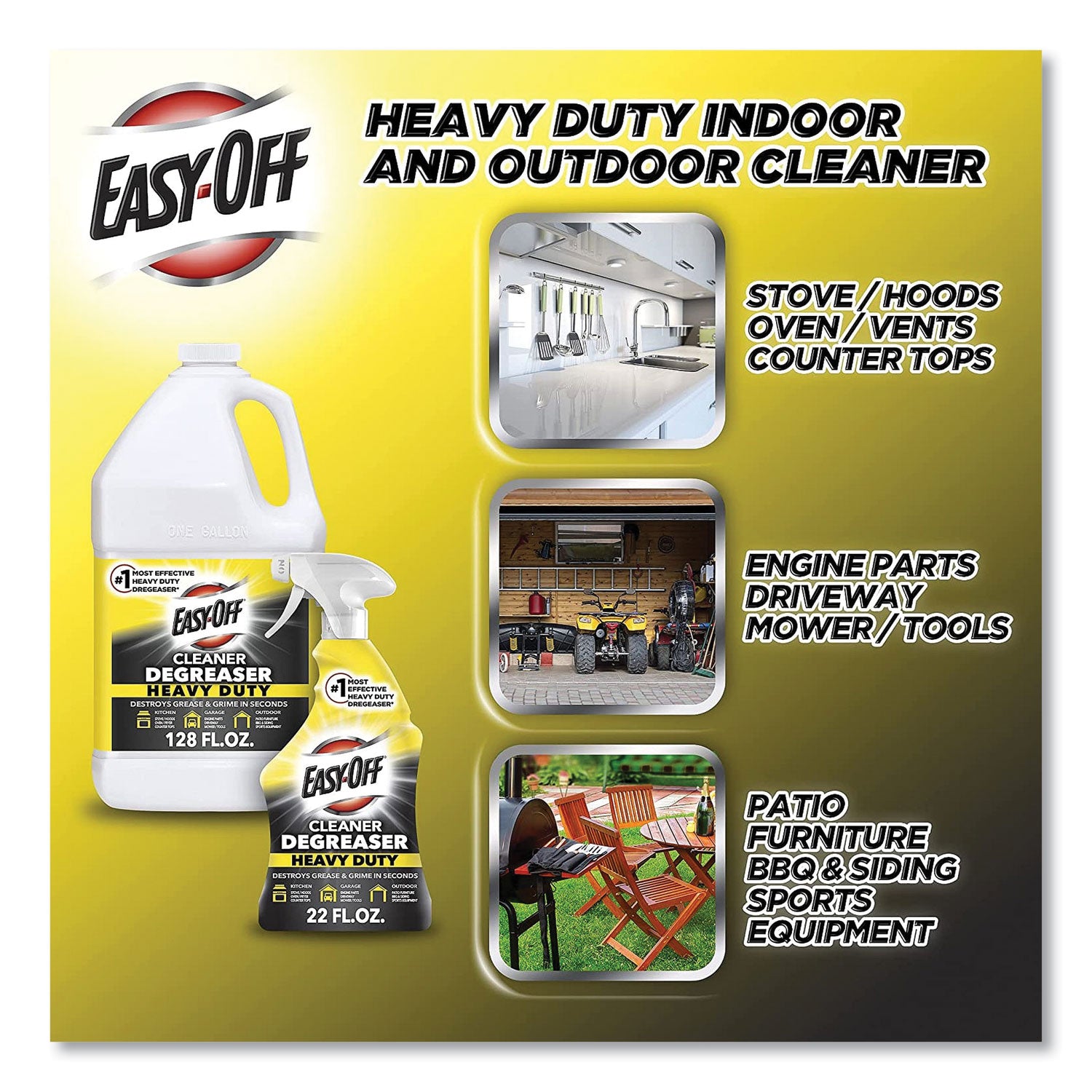 EASY-OFF® Heavy Duty Cleaner Degreaser, 32 Oz Spray Bottle