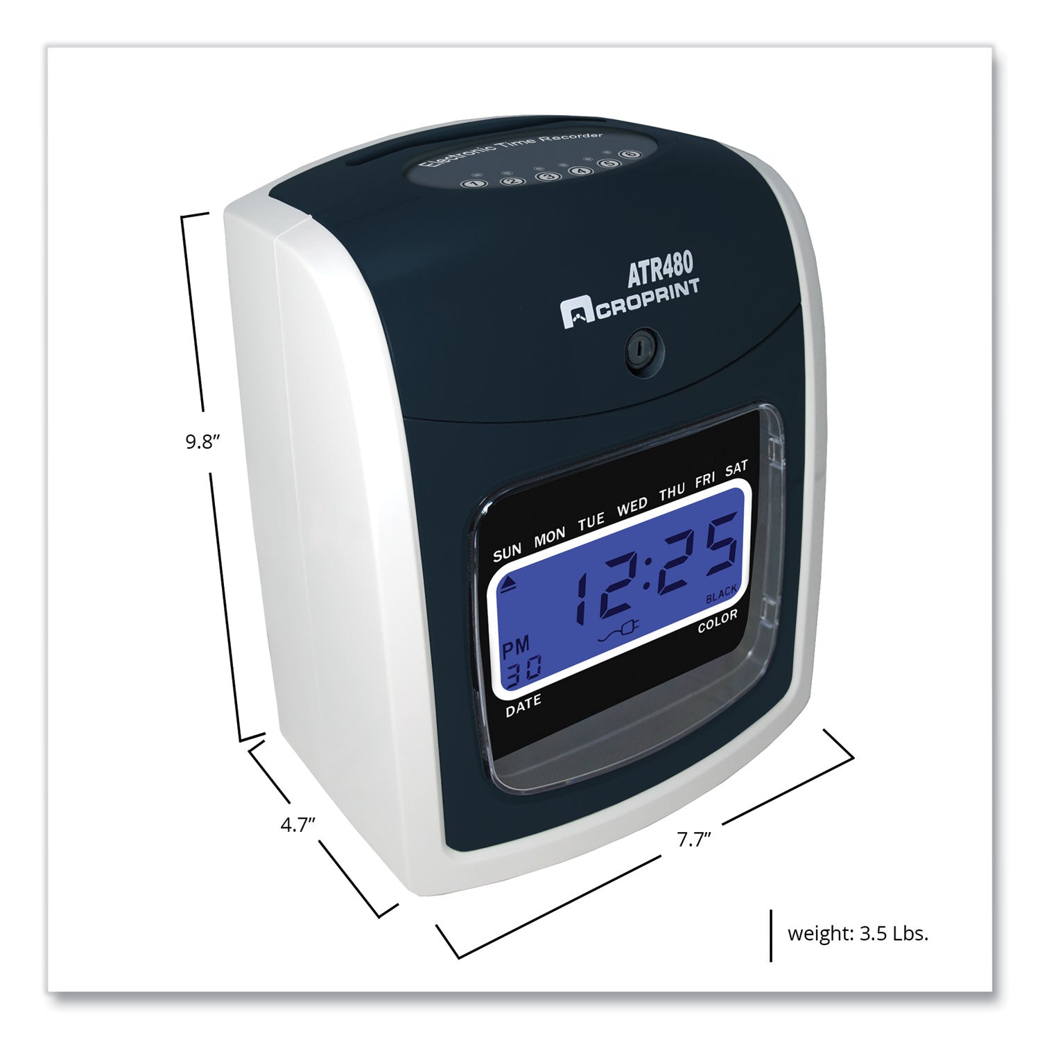 Acroprint® Atr480 Time Clock And Accessories Bundle, Digital Display, White/charcoal