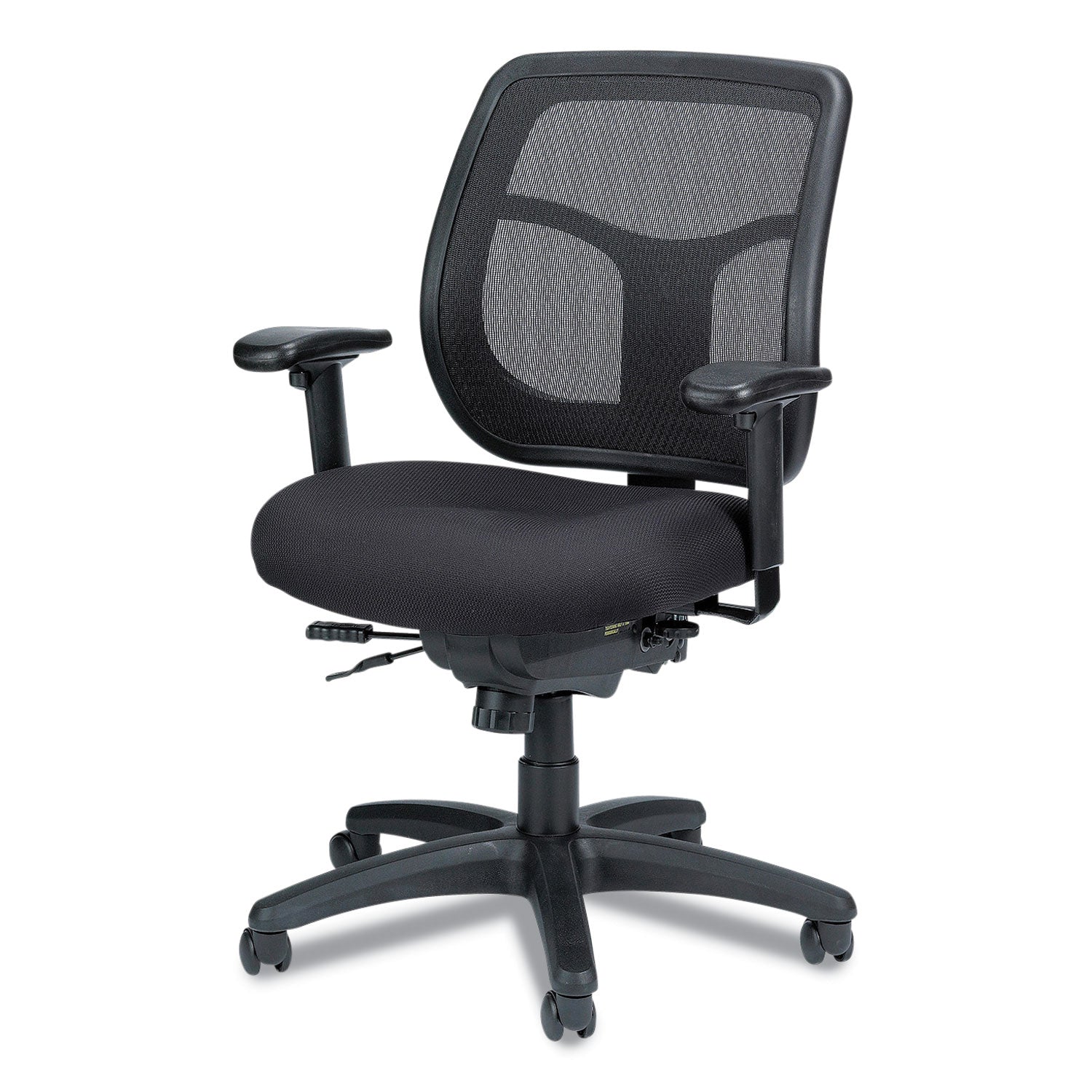 Eurotech Apollo Multi-Function Mesh Task Chair, Supports Up To 250 Lb, 18.9" To 22.4" Seat Height, Silver Seat/back, Black Base