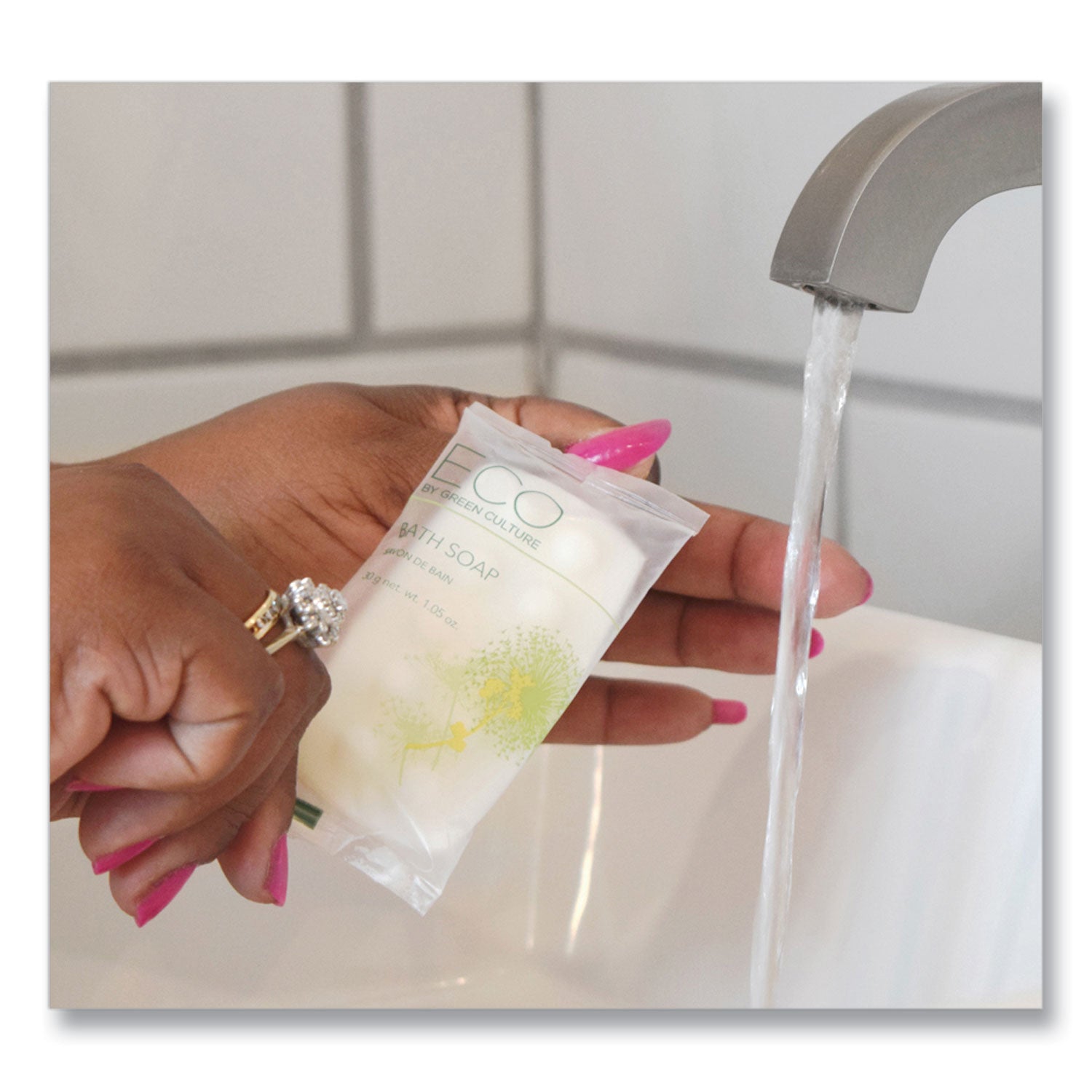 Eco By Green Culture Bath Massage Bar, Clean Scent, 1.06 Oz, 300/carton