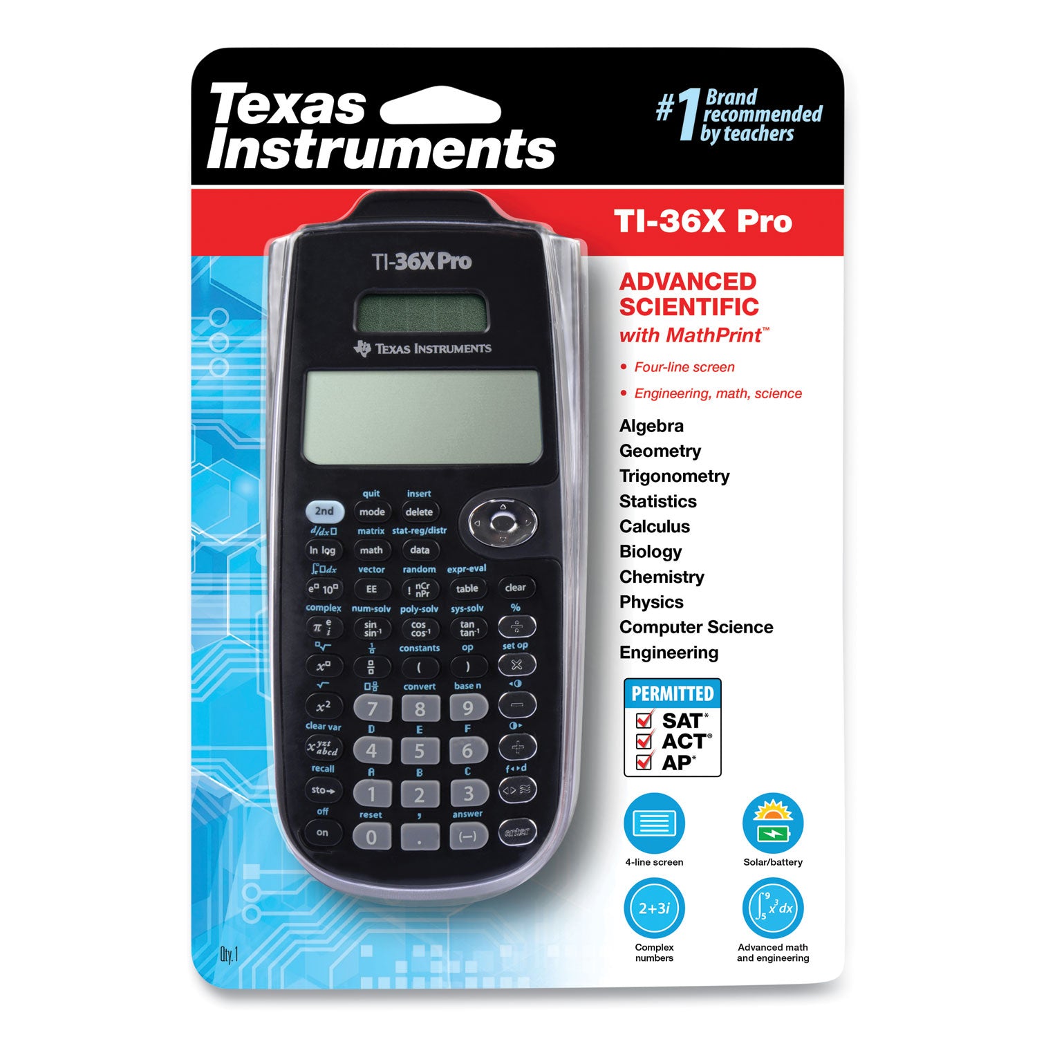Texas Instruments Ti-36x Pro Scientific Calculator, 16-Digit Lcd