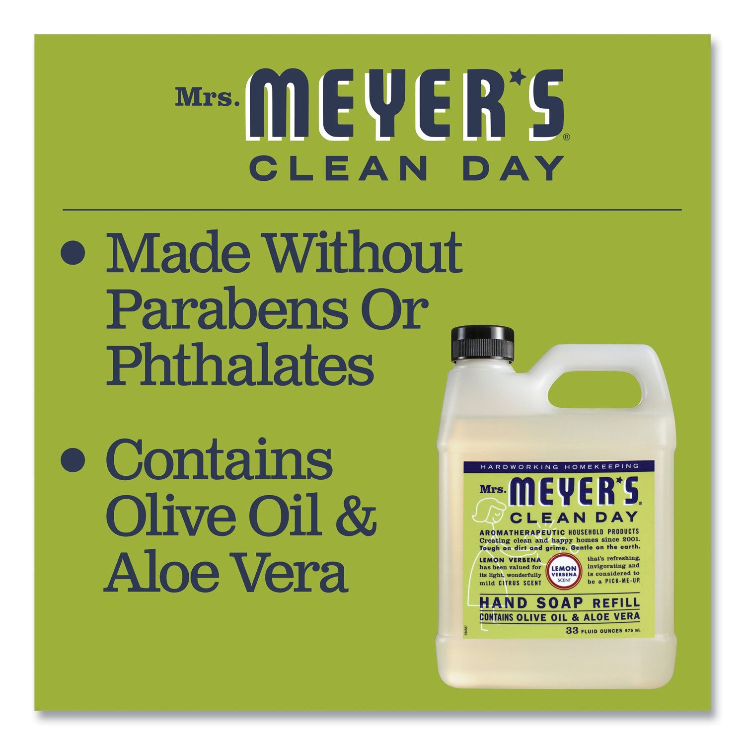 Mrs. Meyer's® Clean Day Liquid Hand Soap Refill, Lemon Verbena Scent, 33 oz