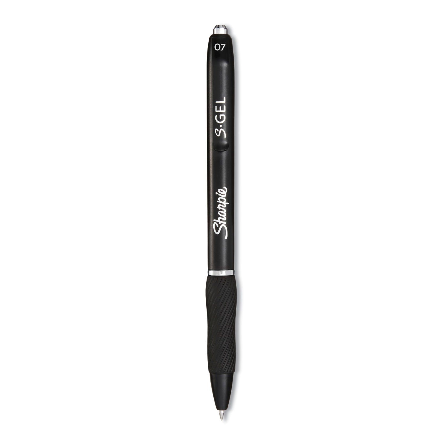 Sharpie® S-Gel™ S-Gel High-Performance Gel Pen, Retractable, Medium 0.7 mm, Black Ink, Black Barrel, 36/Pack