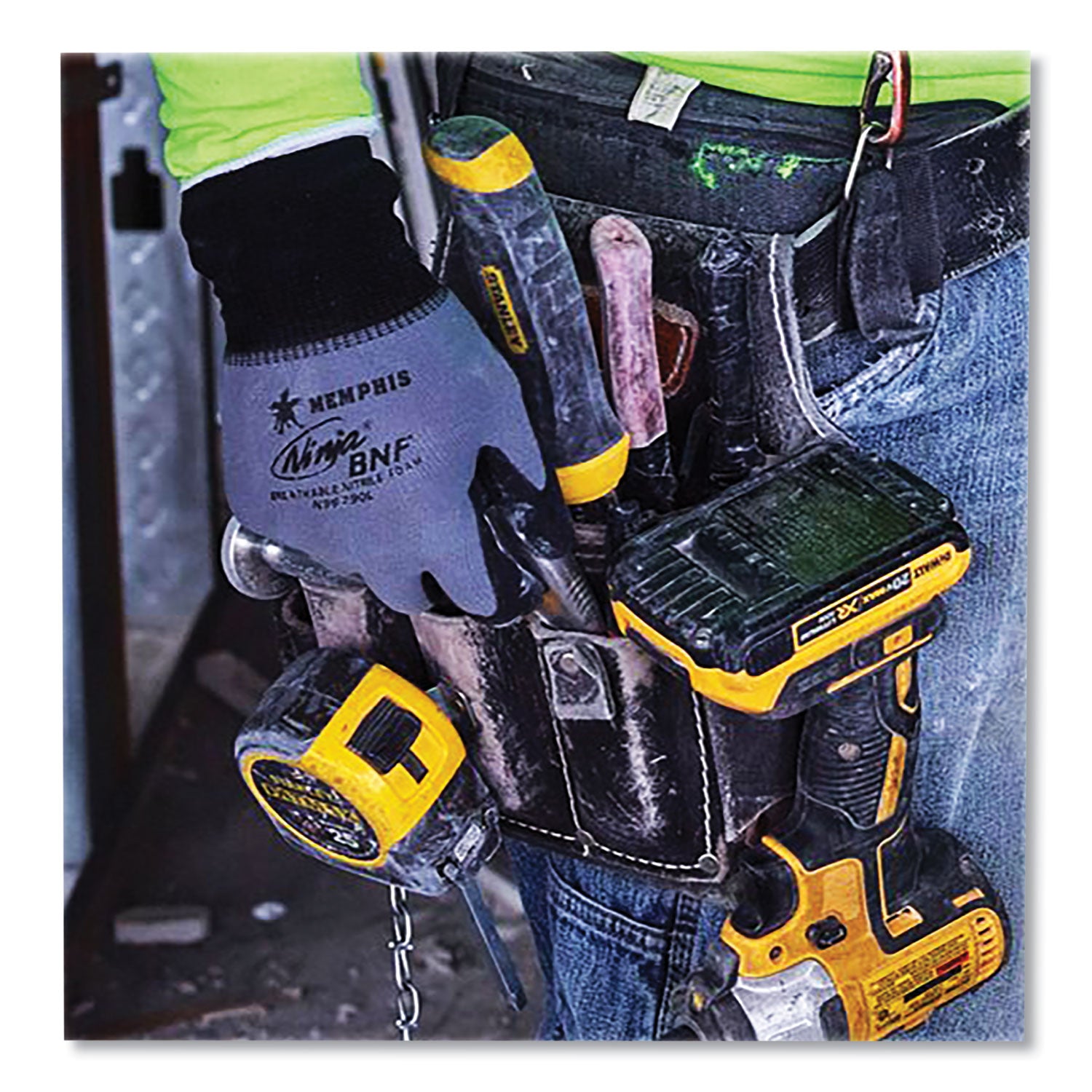 MCR™ Safety Ninja Nitrile Coating Nylon/spandex Gloves, Black/gray, Medium, Dozen