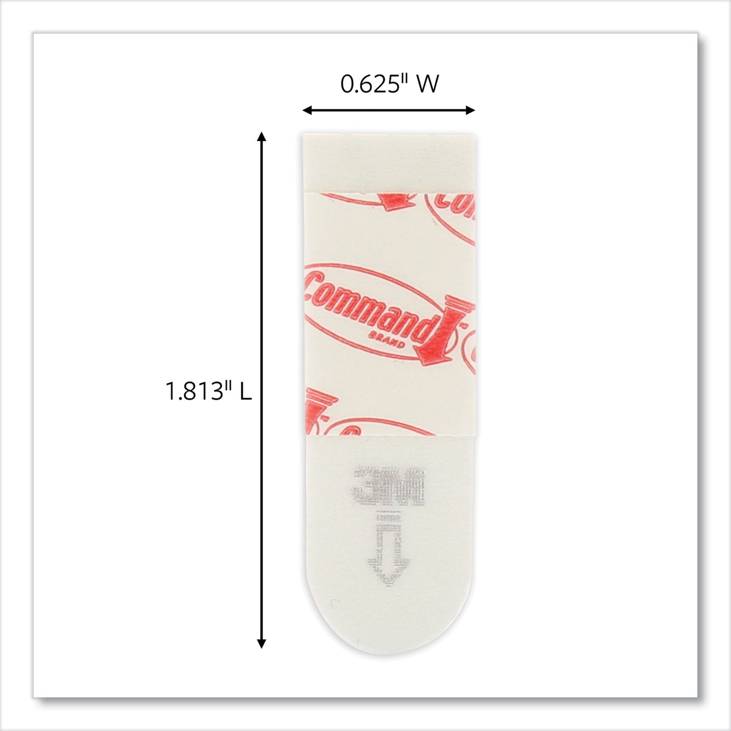 Command™ Poster Strips, Removable, Holds Up To 1 Lb Per Pair, Small, 0.63 X 1.75, White, 104/pack