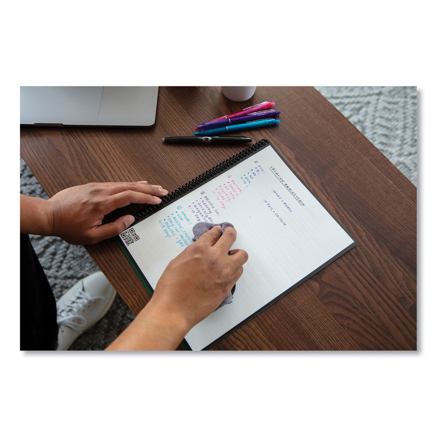 Rocketbook Fusion Smart Notebook, Seven Assorted Page Formats, Blue Cover, (21) 11 x 8.5 Sheets