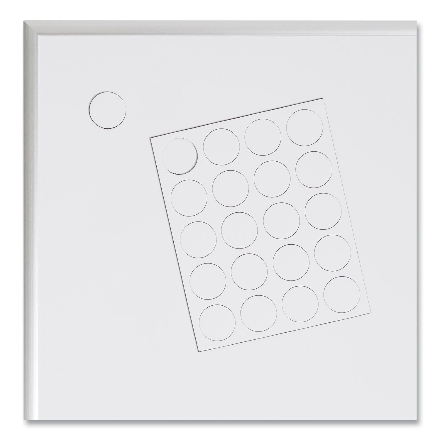 U Brands Heavy-Duty Board Magnets, Circles, White, 0.75" Diameter, 20/Pack