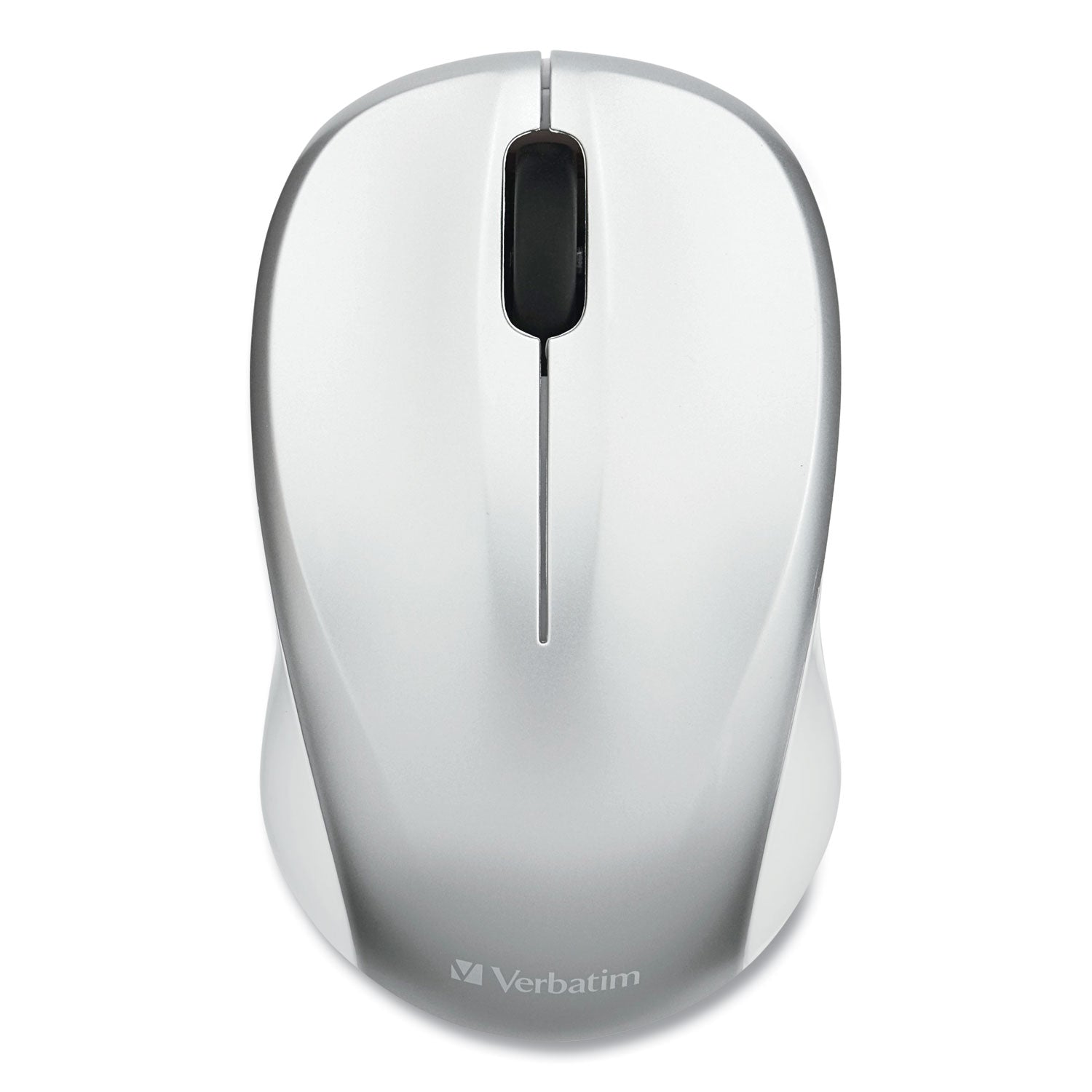 Verbatim® Silent Wireless Blue Led Mouse, 2.4 Ghz Frequency/32.8 Ft Wireless Range, Left/right Hand Use, Silver