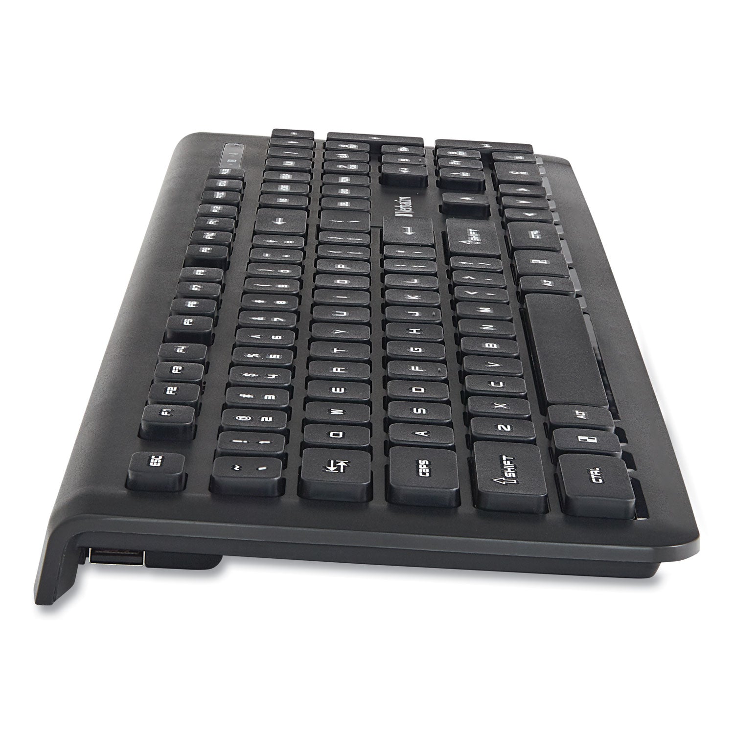 Verbatim® Wireless Slim Keyboard, 103 Keys, Black