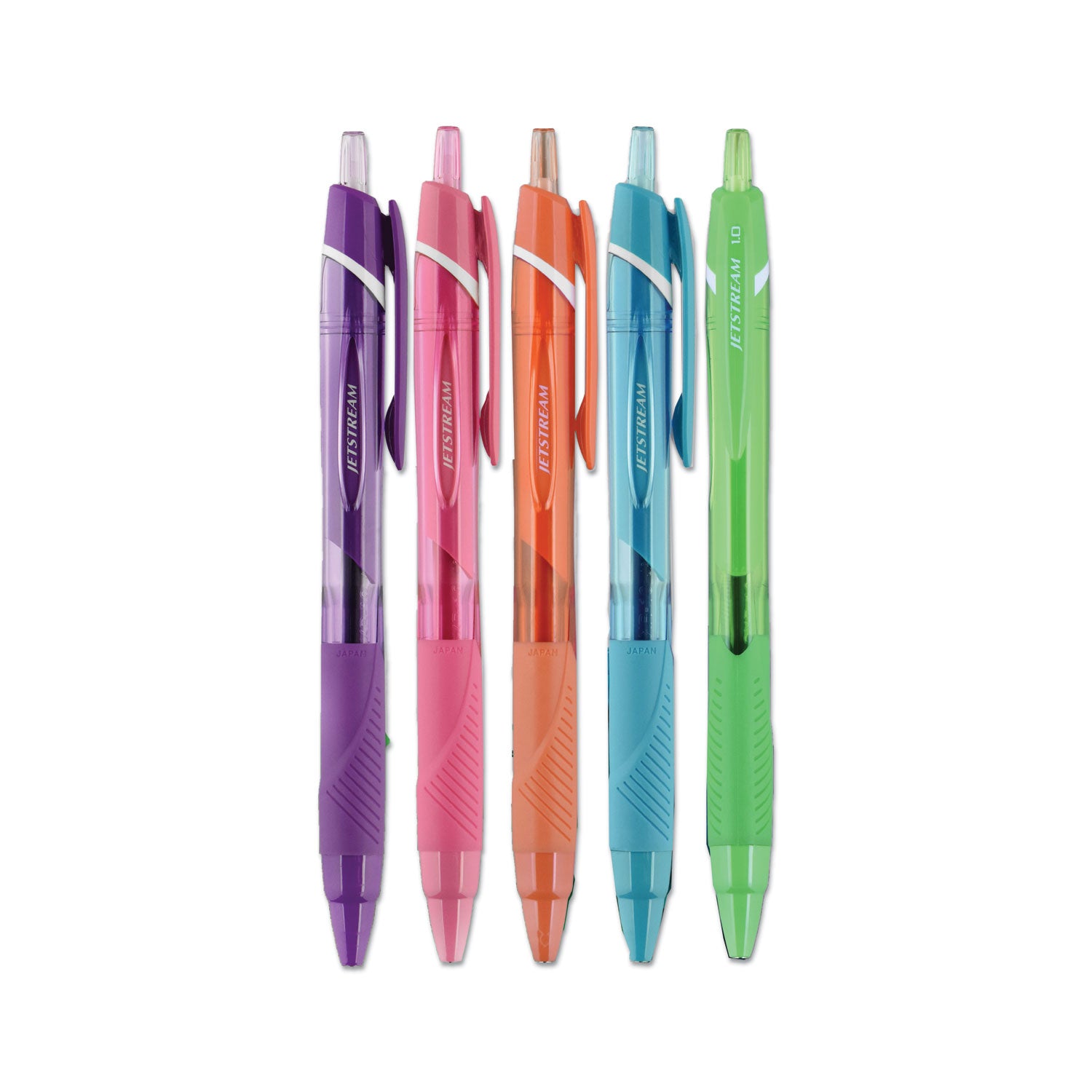 uniball® Jetstream Elements Hybrid Gel Pen, Retractable, Medium 1 mm, Assorted Ink and Barrel Colors, 5/Pack