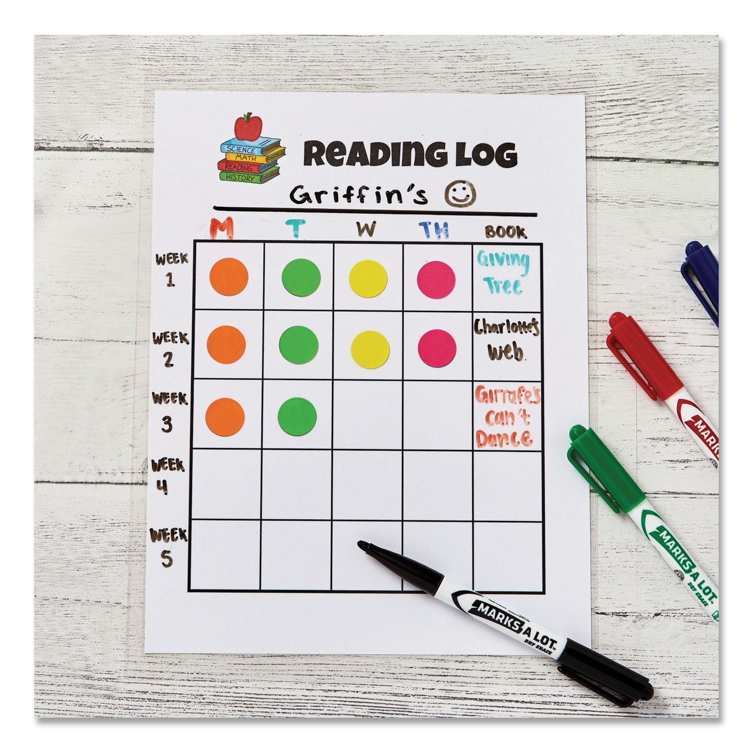 Avery® Marks A Lot Desk/pen-Style Dry Erase Marker Value Pack, Assorted Broad Bullet/chisel Tips, Assorted Colors, 24/pack (29870)